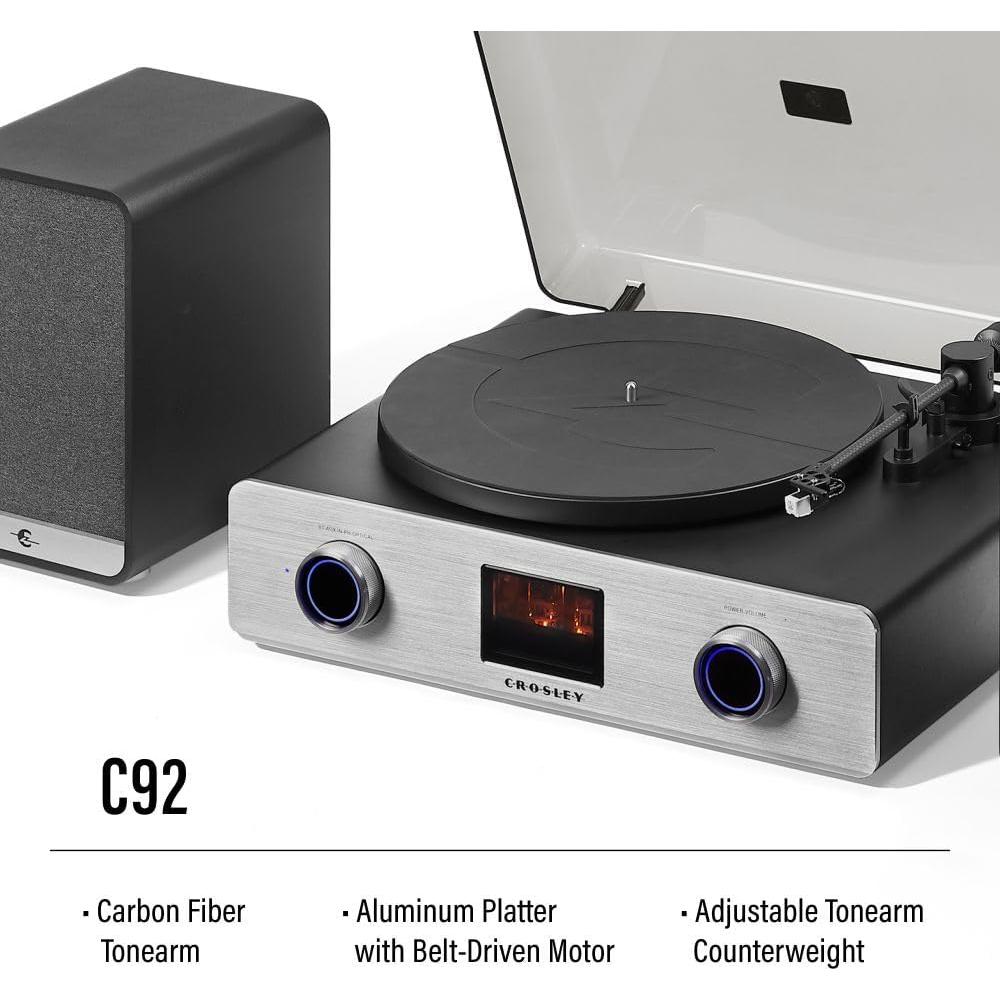 Tocadiscos Bluetooth Crosley C92A-BK con Altavoces 120W