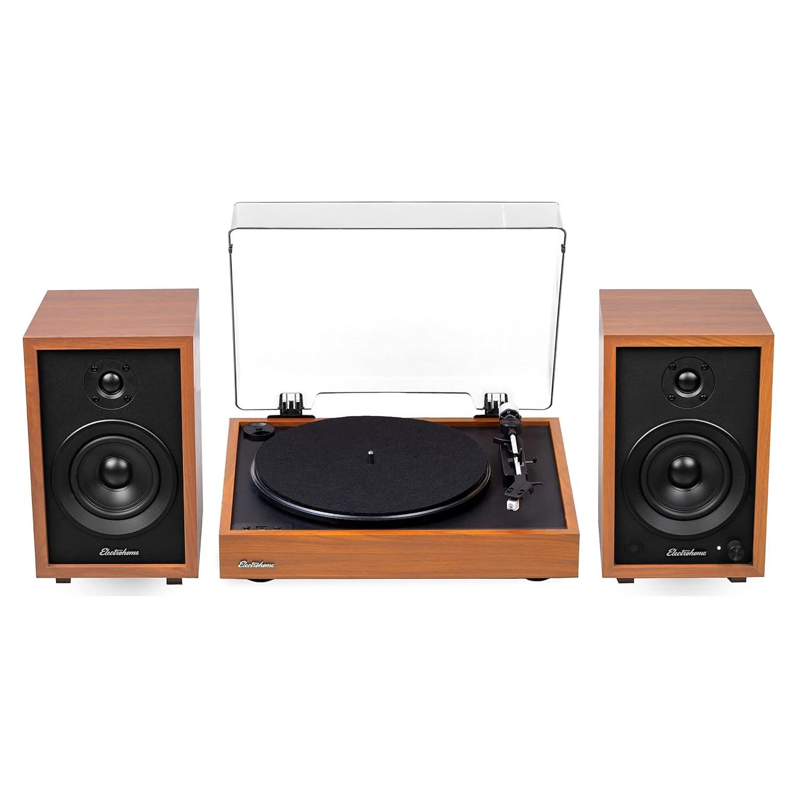 Tocadiscos Bluetooth Electrohome Montrose con Altavoces 4"