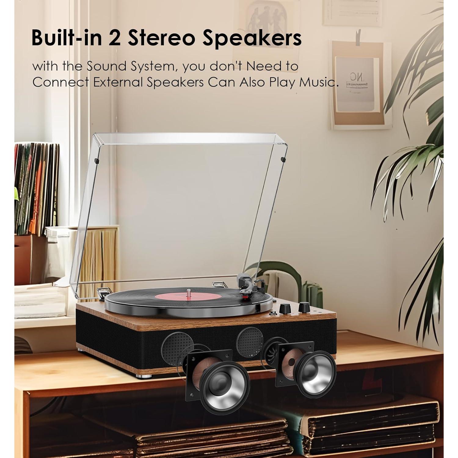 Reproductor de Discos Vinilos Bluetooth Vinylslink TE-3008TAN