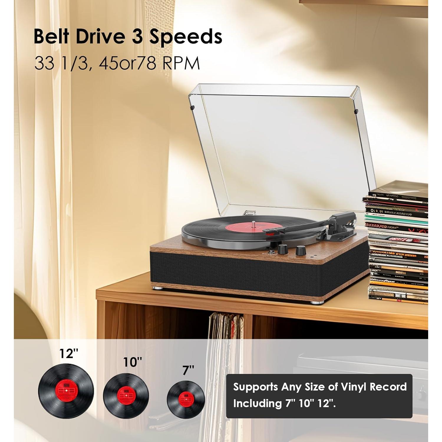 Reproductor de Discos Vinilos Bluetooth Vinylslink TE-3008TAN