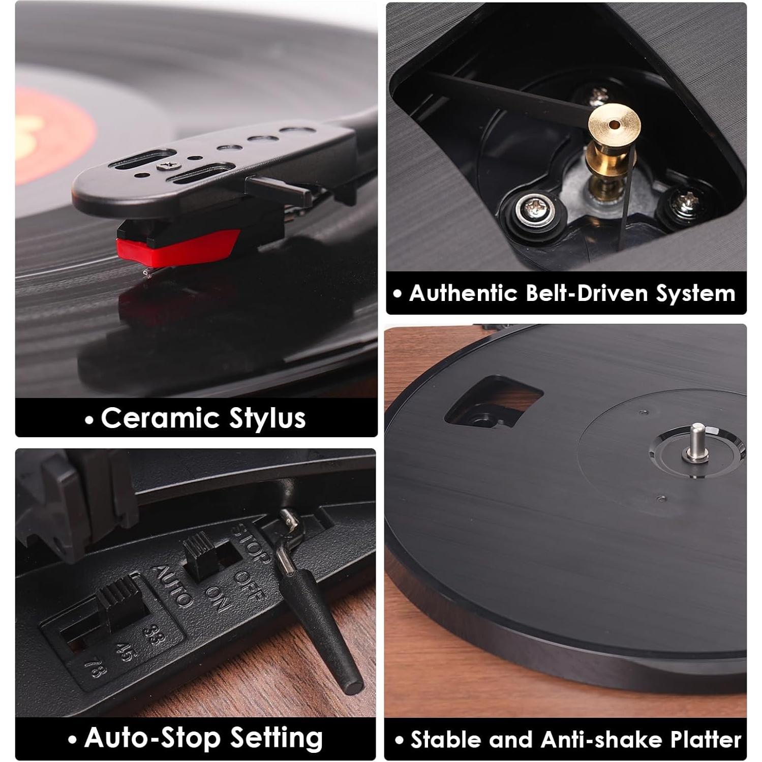 Reproductor de Discos Vinilos Bluetooth Vinylslink TE-3008TAN