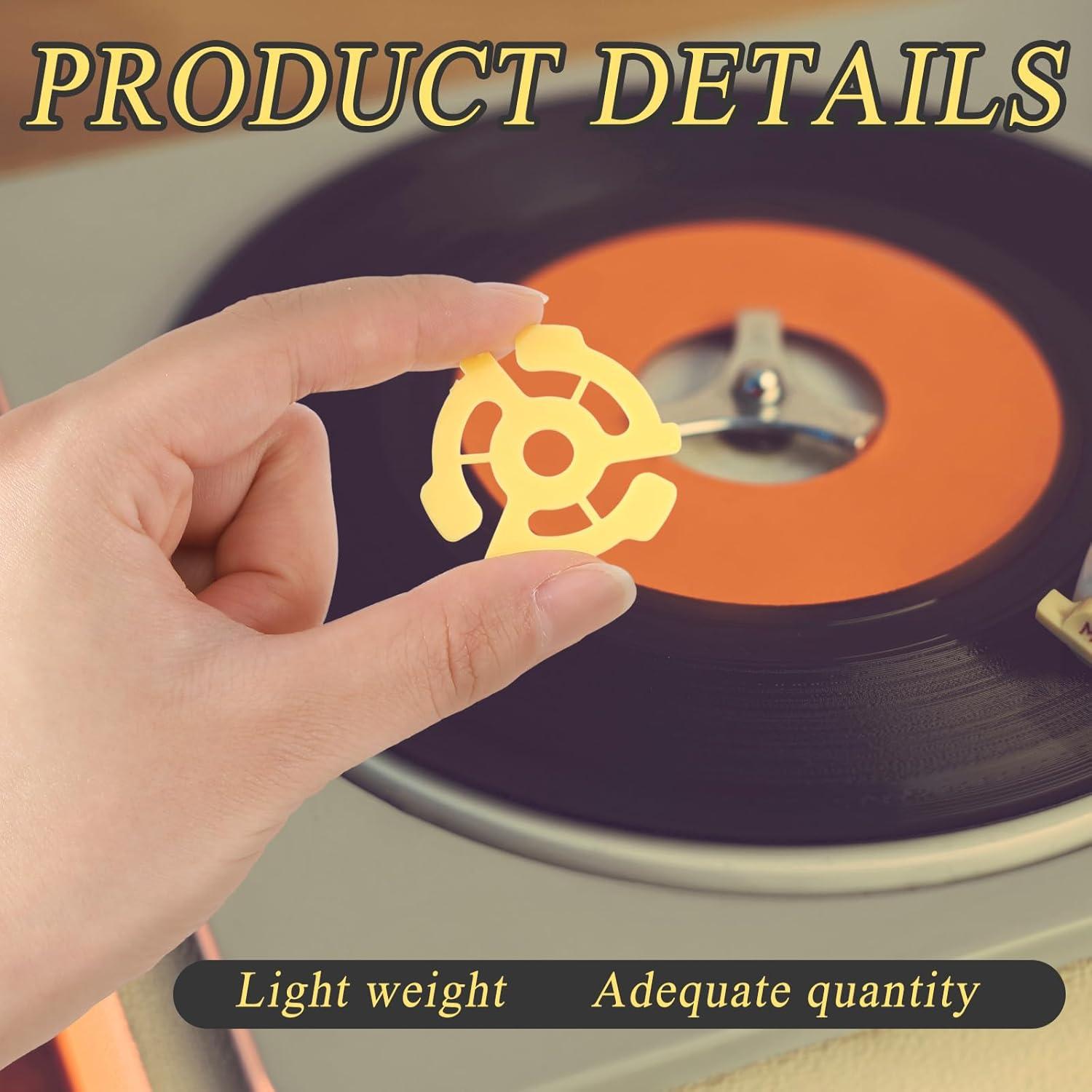 50 Adaptadores de Disco de 45 RPM CroBlissful para Tocadiscos
