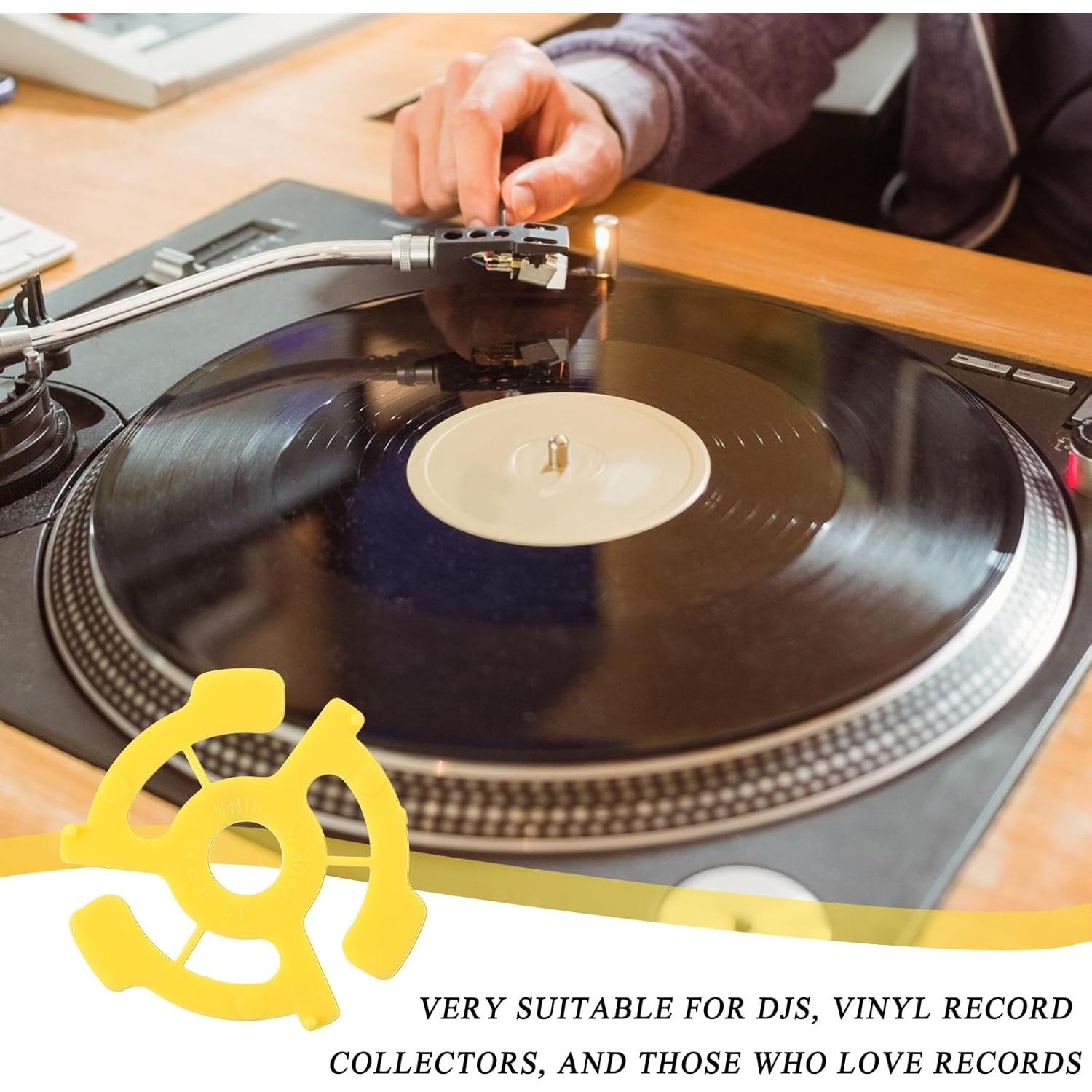 50 Adaptadores de Disco de 45 RPM CroBlissful para Tocadiscos