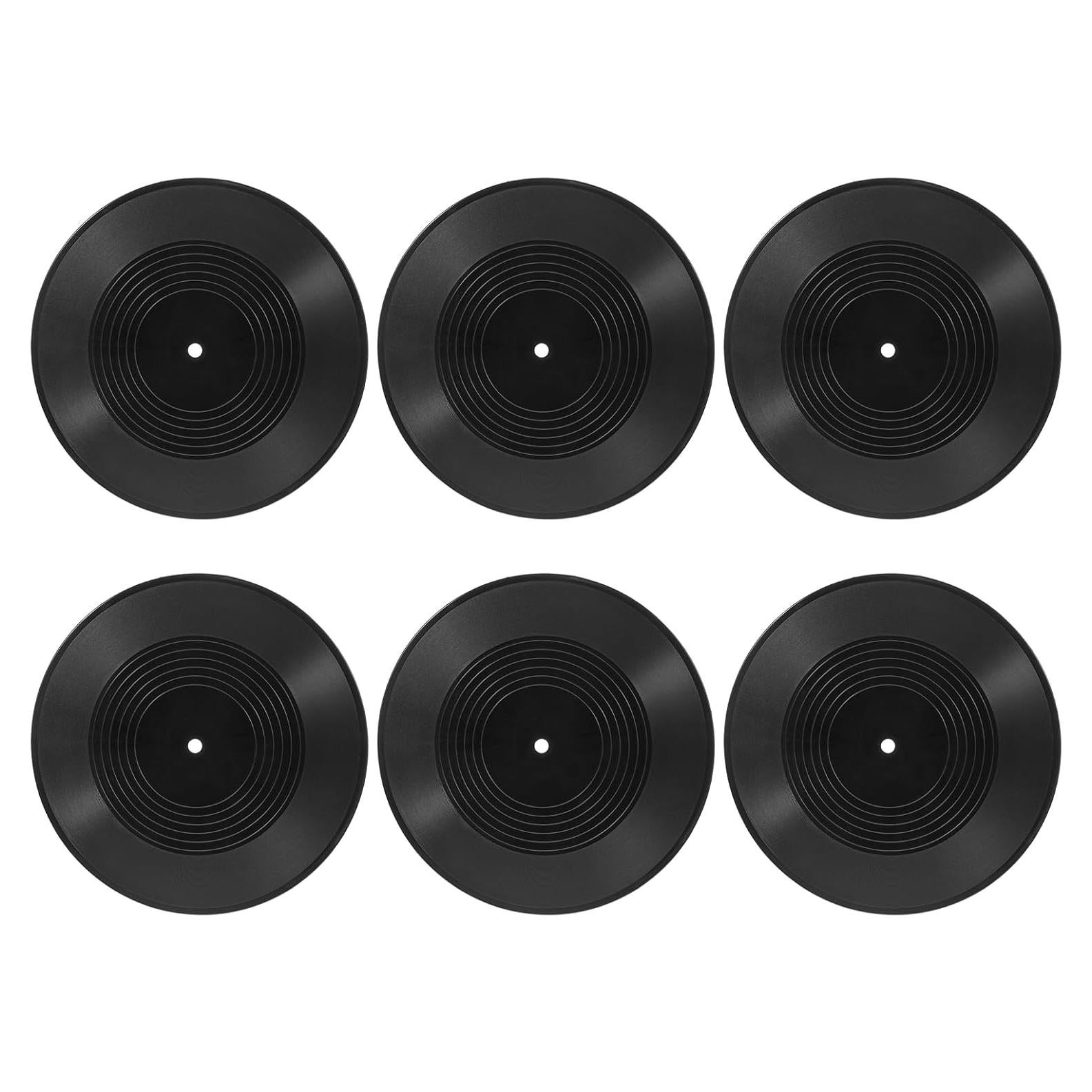 Discos de Vinilo Falsos Blancos 30 cm - 6 Piezas Decorativas