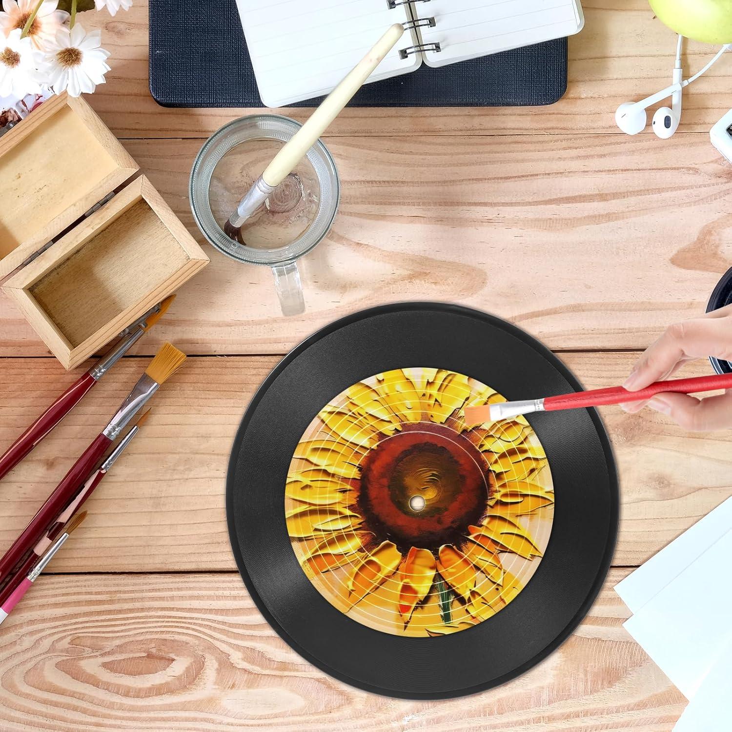 Discos de Vinilo Falsos Blancos 30 cm - 6 Piezas Decorativas