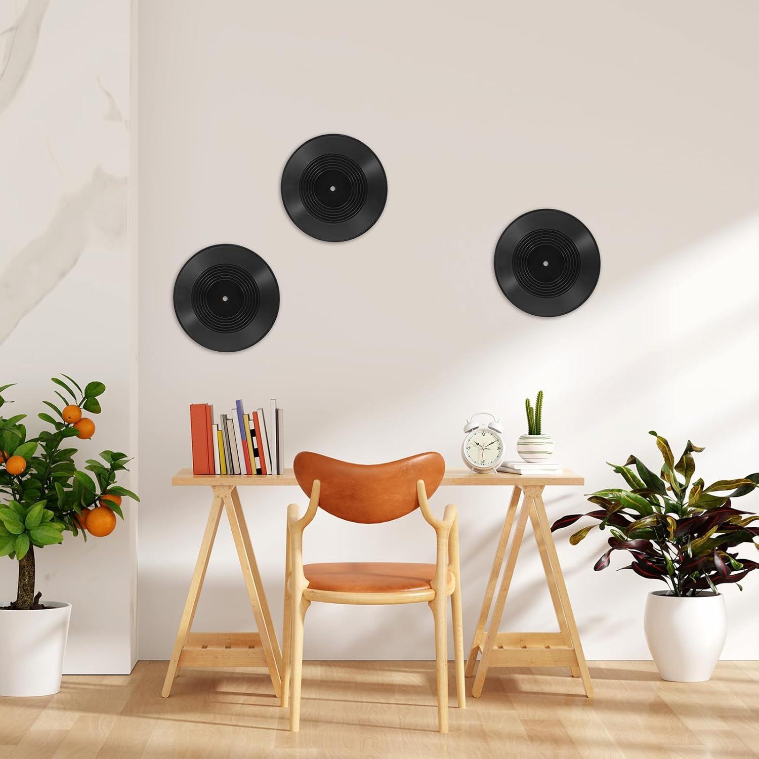 Discos de Vinilo Falsos Blancos 30 cm - 6 Piezas Decorativas