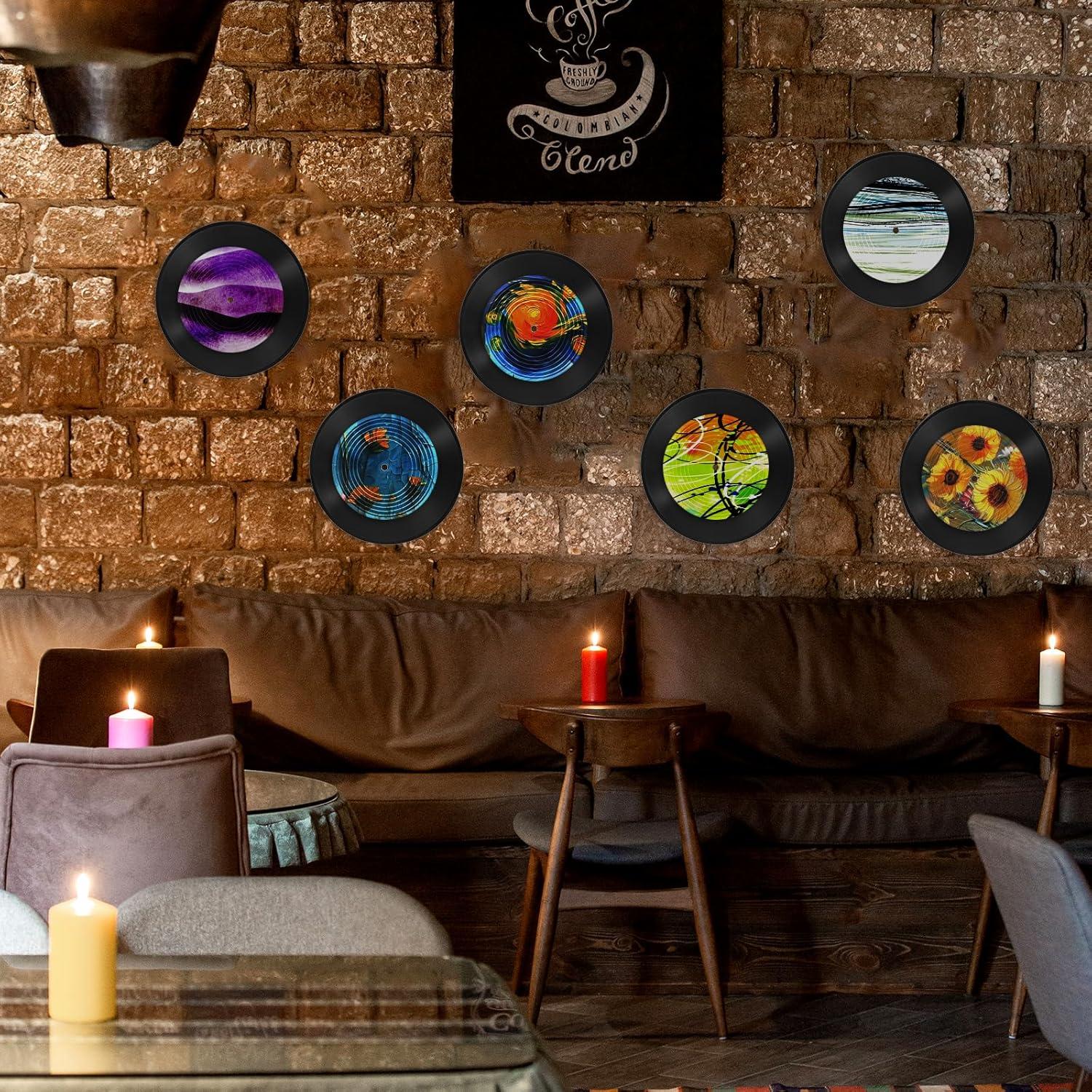 Discos de Vinilo Falsos Blancos 30 cm - 6 Piezas Decorativas