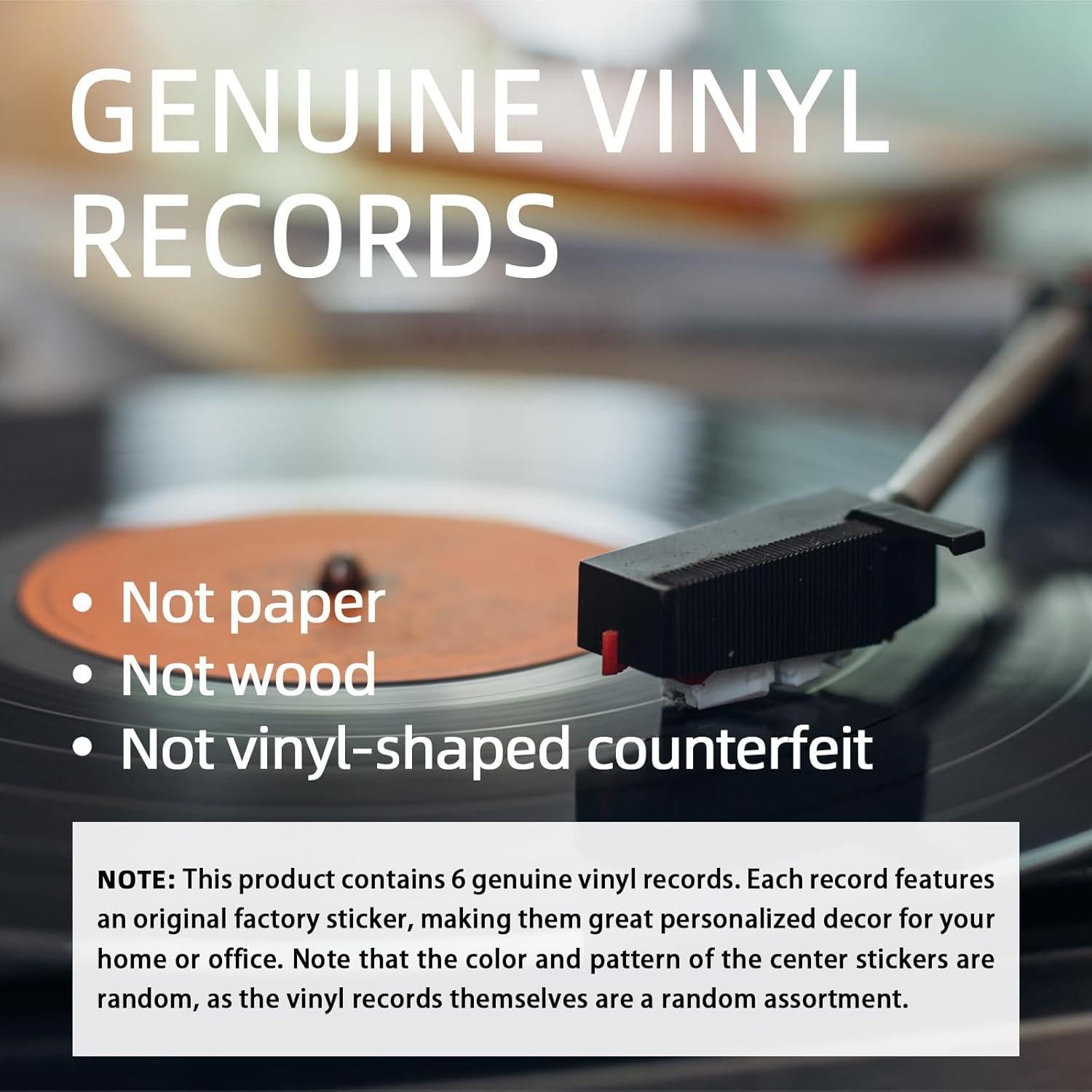 6 Discos de Vinilo Vintage Leptetek 17.78 cm para Decoración