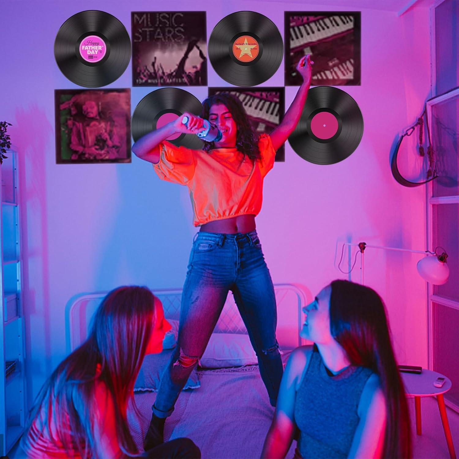 6 Discos de Vinilo Vintage Leptetek 17.78 cm para Decoración