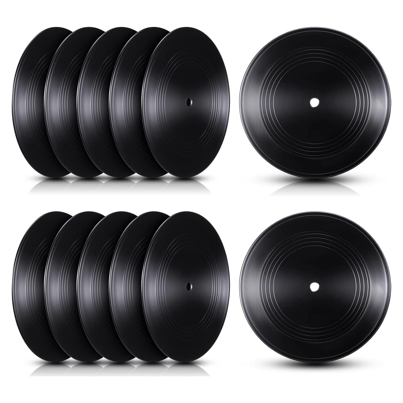 Qunclay 48 Discos de Vinilo Falsos Decorativos 17.78 cm