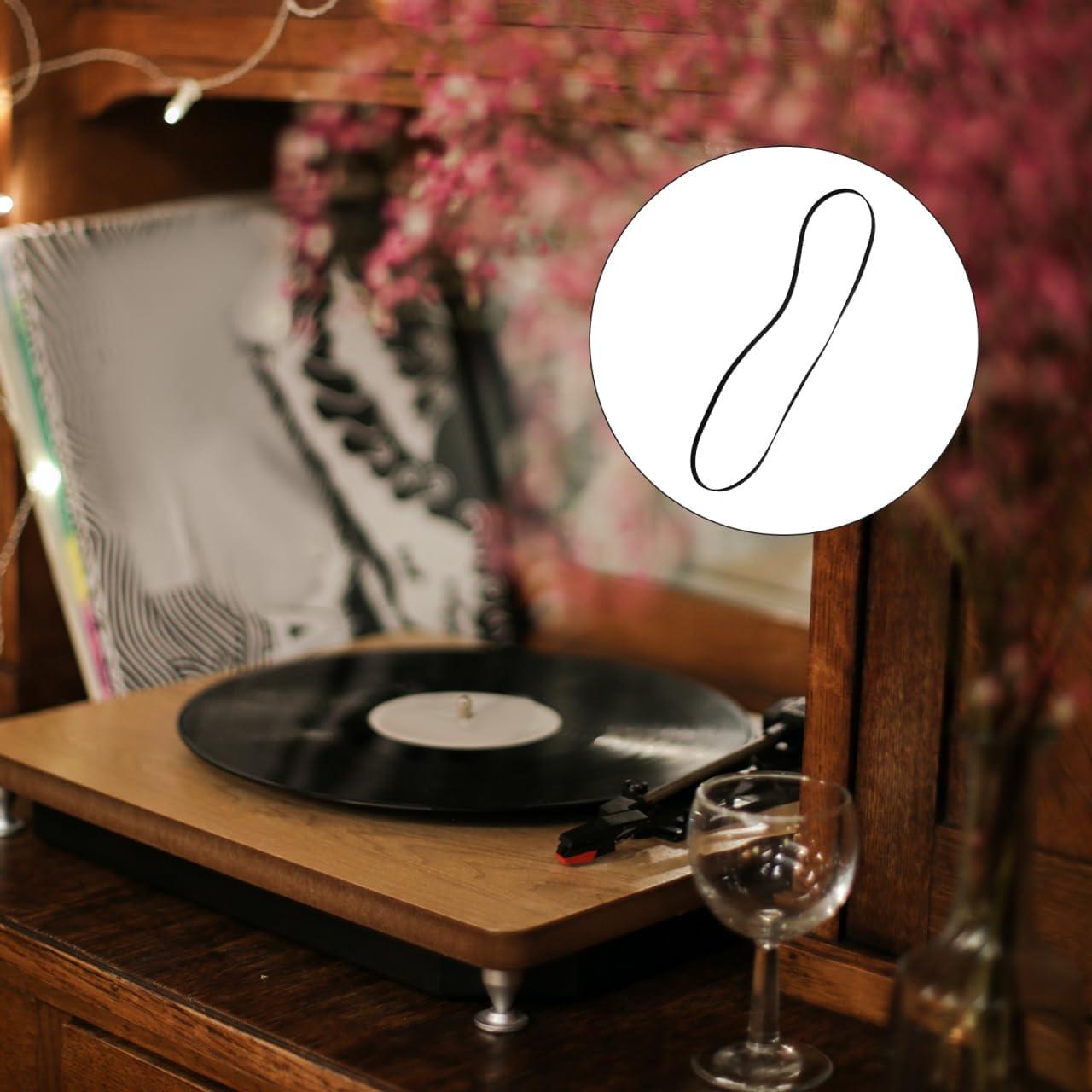 Mikikit Phonograph Record Player Belt Replacement Durable Rubber Turntable Belt for Vinyl Record Players Easy to Install High Performance and Reliable