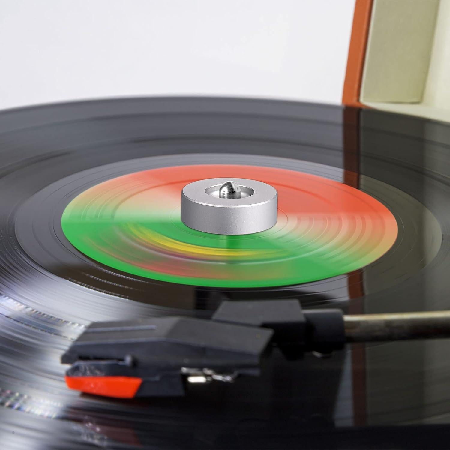 Adaptador de disco 45 RPM Frienda Aluminio Plata 7"