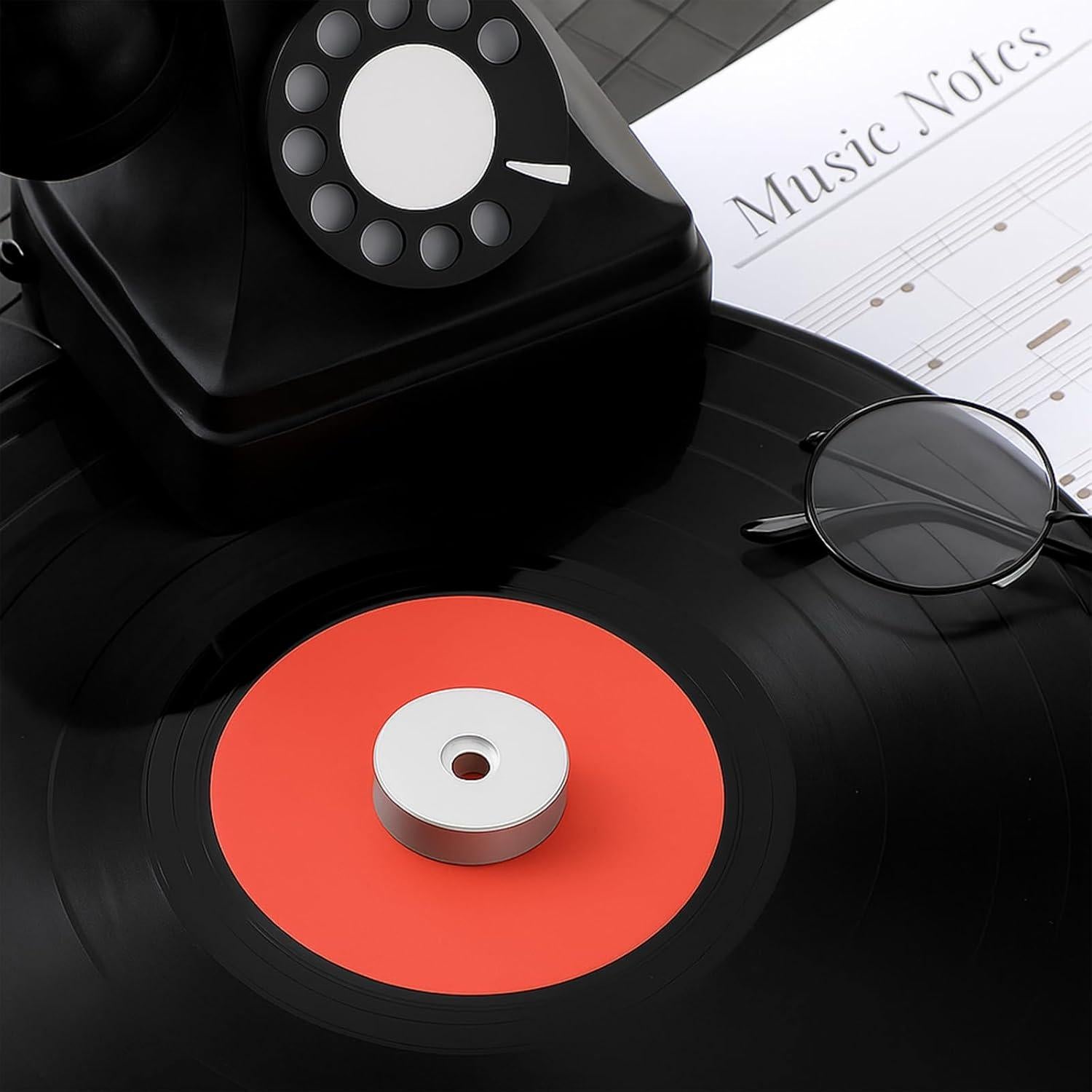 Adaptador de disco 45 RPM Frienda Aluminio Plata 7"