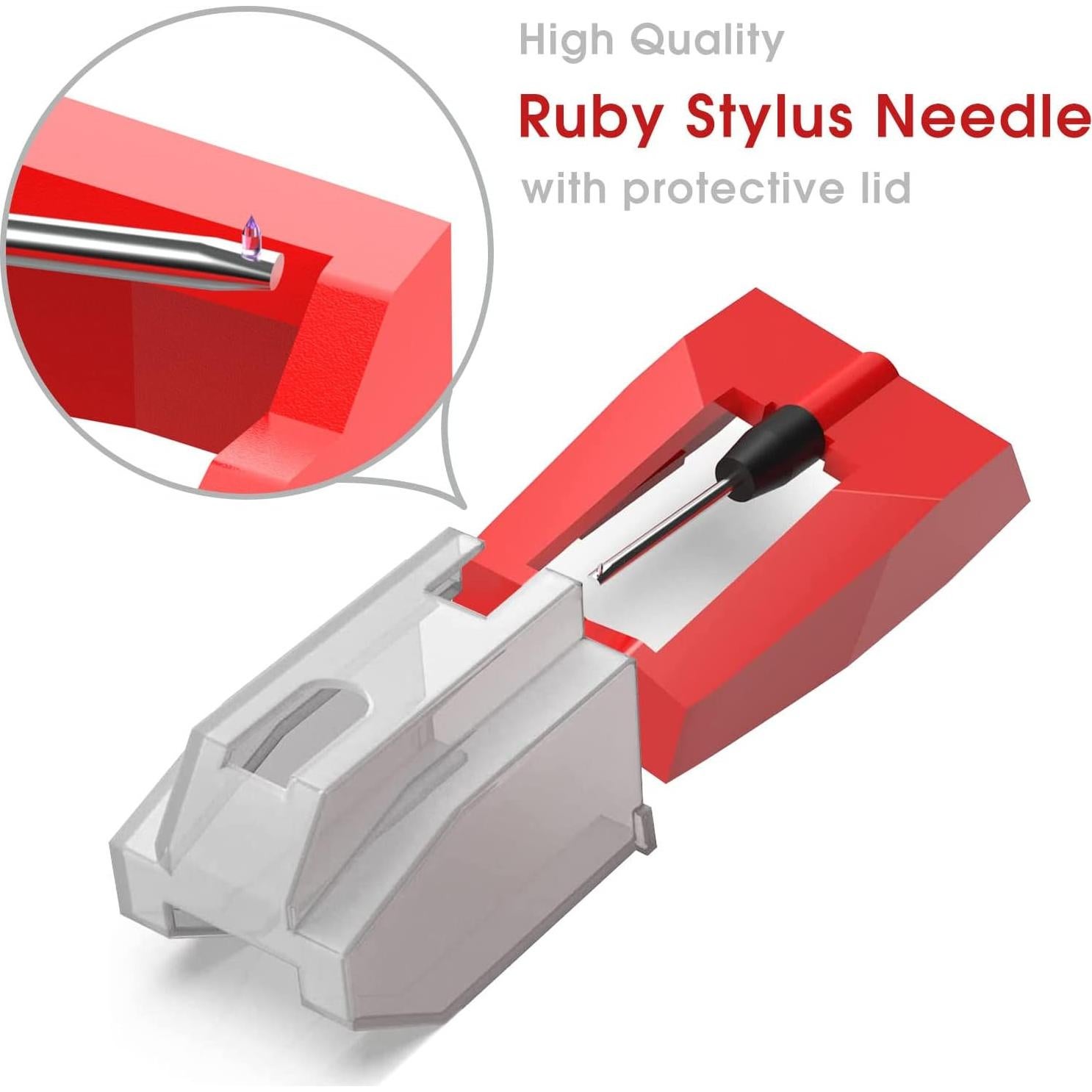 Agujas de repuesto para tocadiscos DIGITNOW, 4 unidades cerámicas