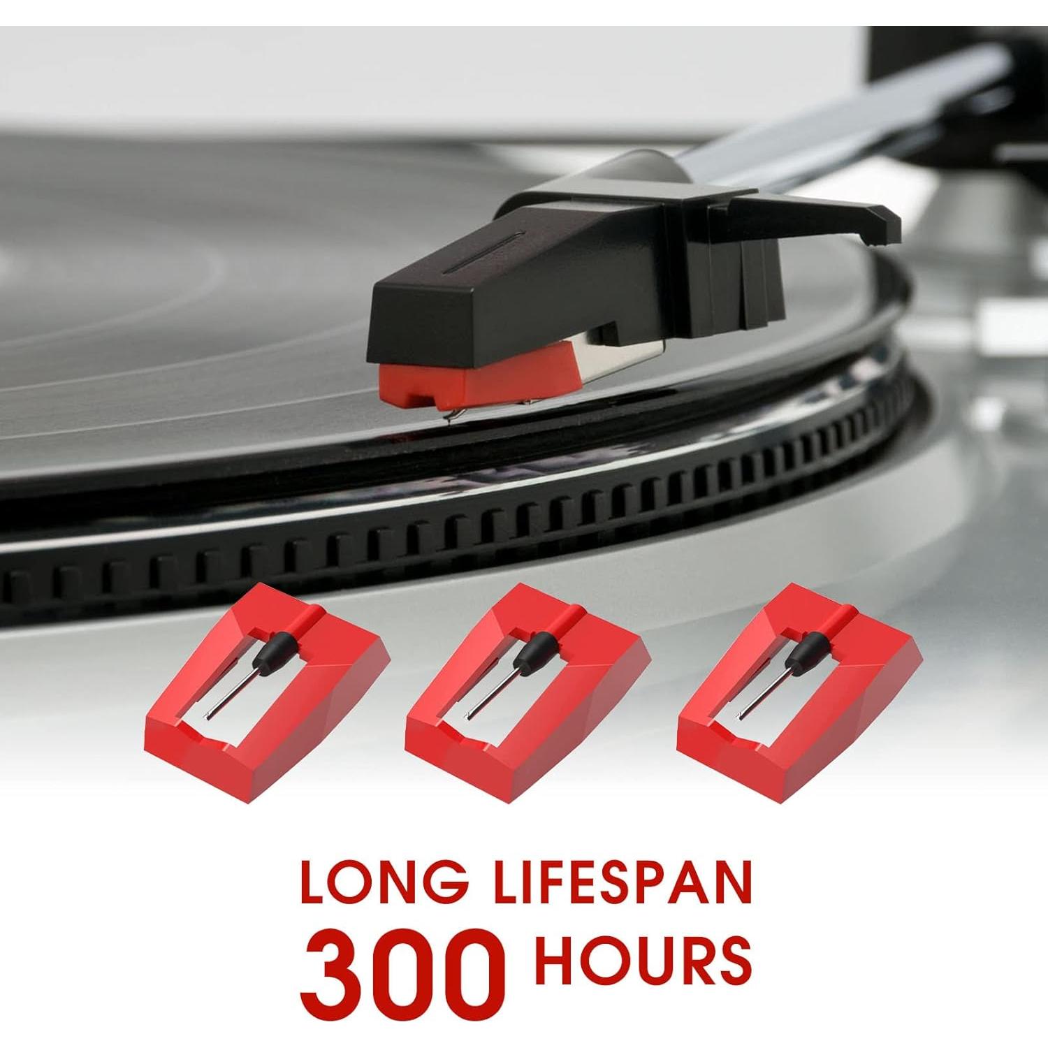 Agujas de repuesto para tocadiscos DIGITNOW, 4 unidades cerámicas