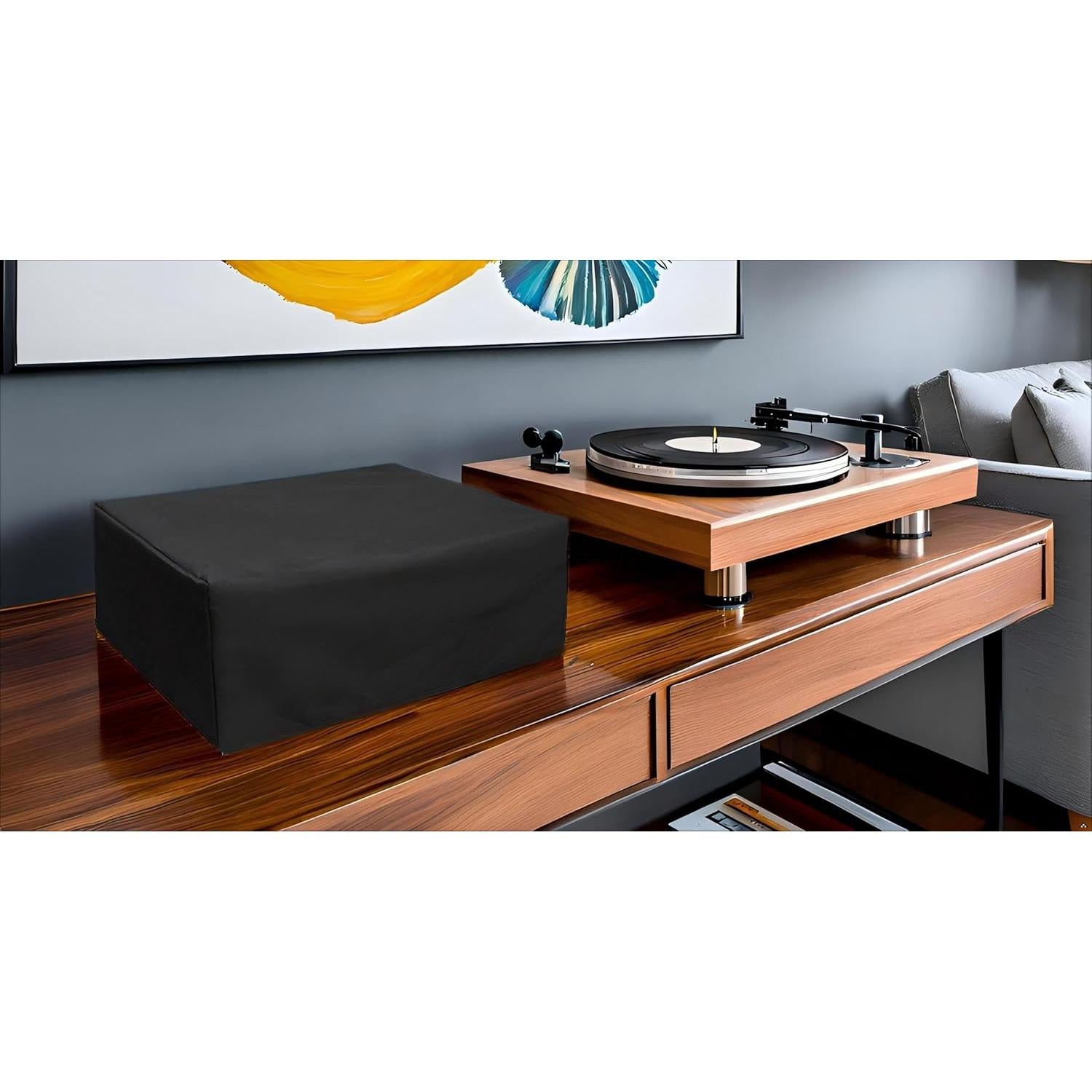 Cubierta de Polvo para Tocadiscos RuiHiSong 45.7x38.1cm Negra