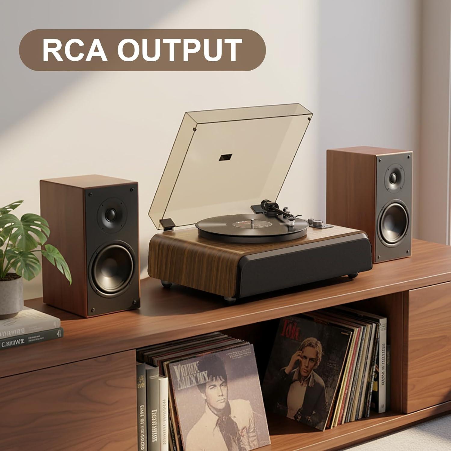 Reproductor de Vinilo RetroAudio JM-302 2.1 Canales Subwoofer