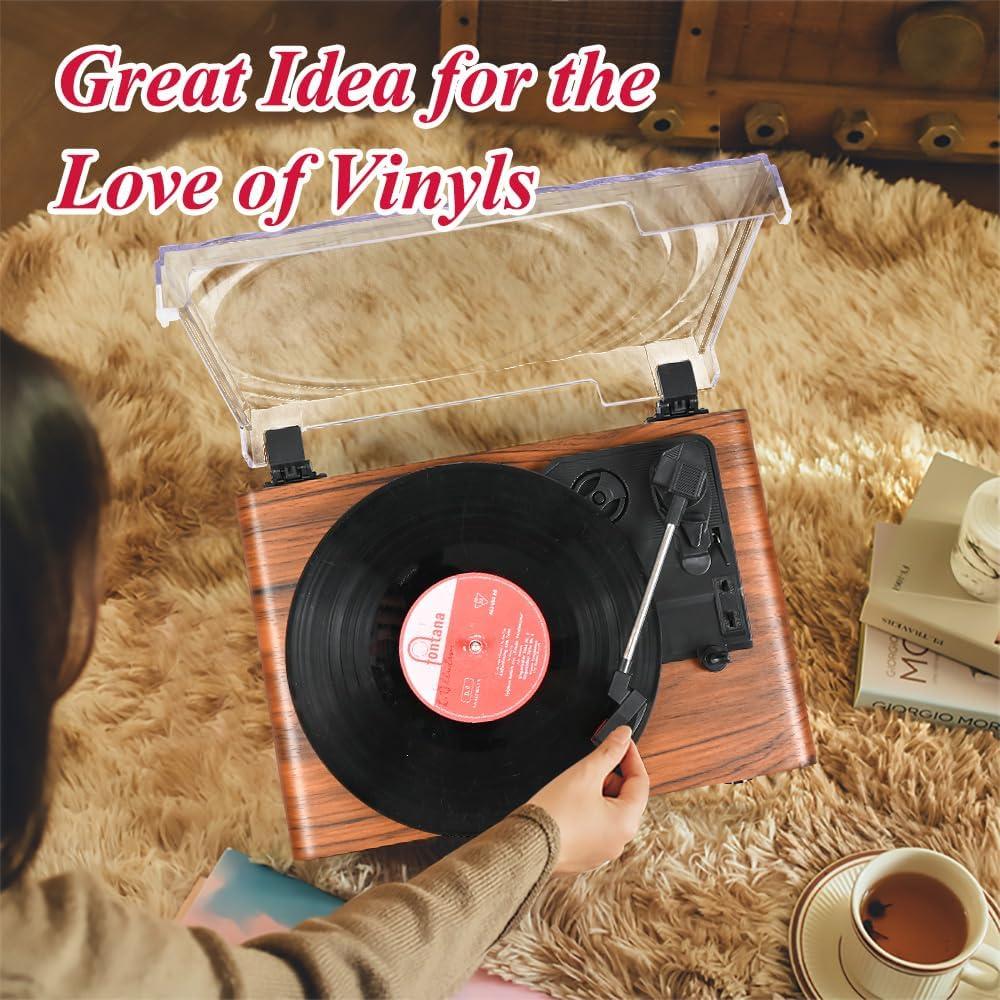 Reproductor de Vinilo Udreamer con Bluetooth 5.3 y Altavoces 40W