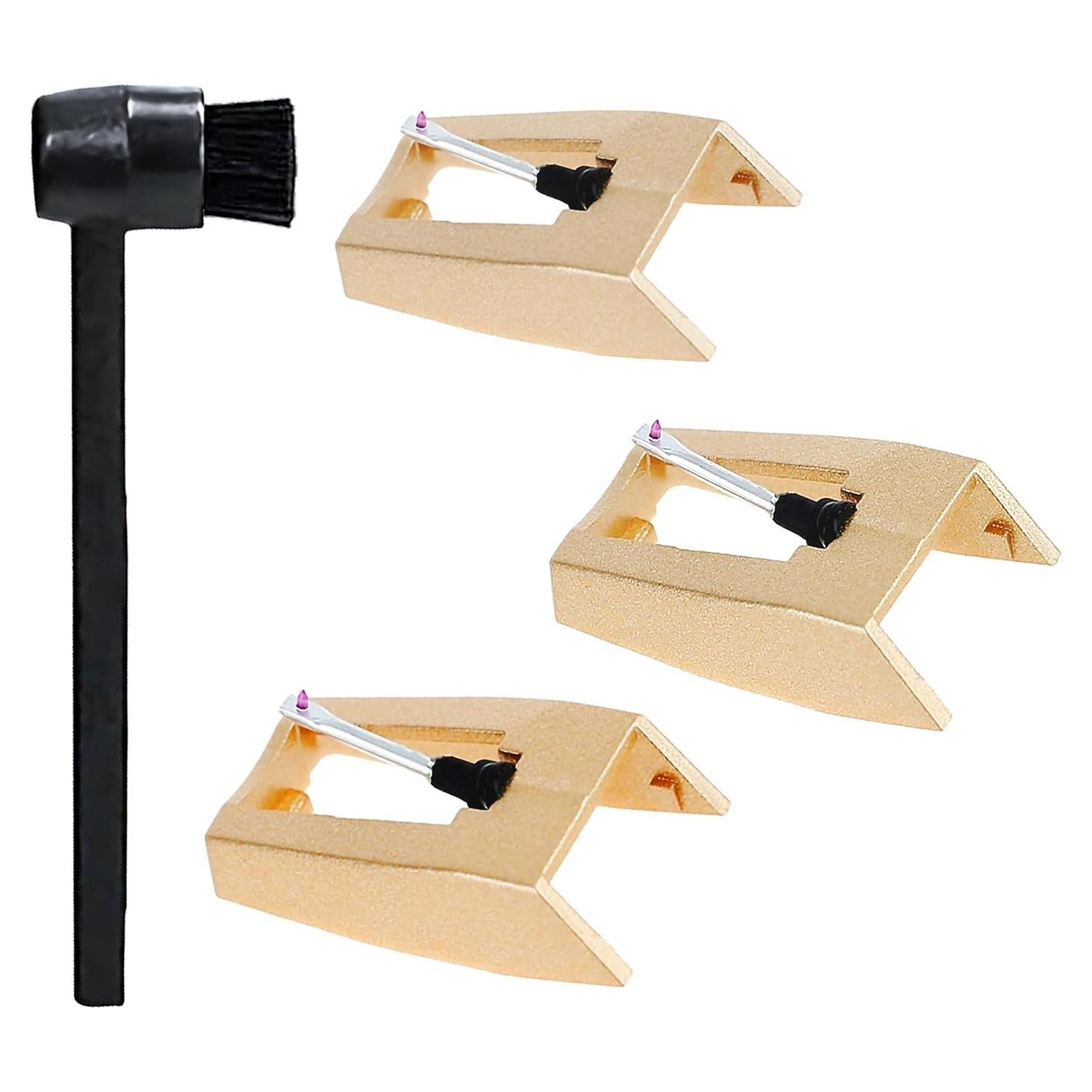 Kit de Agujas de Tocadiscos de Diamante + Cepillo de Limpieza