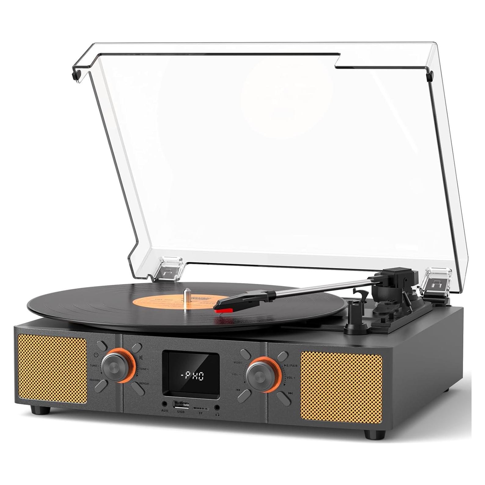 Reproductor de Vinilo Bluetooth VICTRESS SON1+TE-2032GY 3 Velocidades