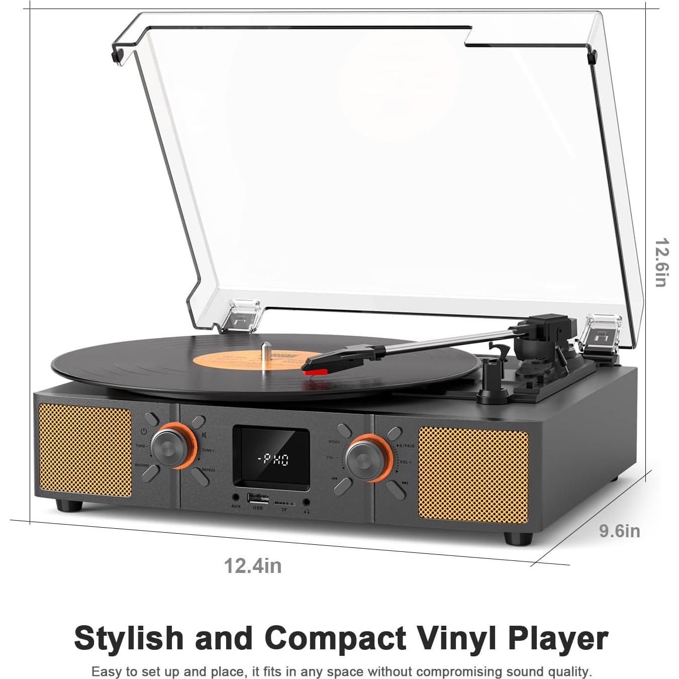 Reproductor de Vinilo Bluetooth VICTRESS SON1+TE-2032GY 3 Velocidades