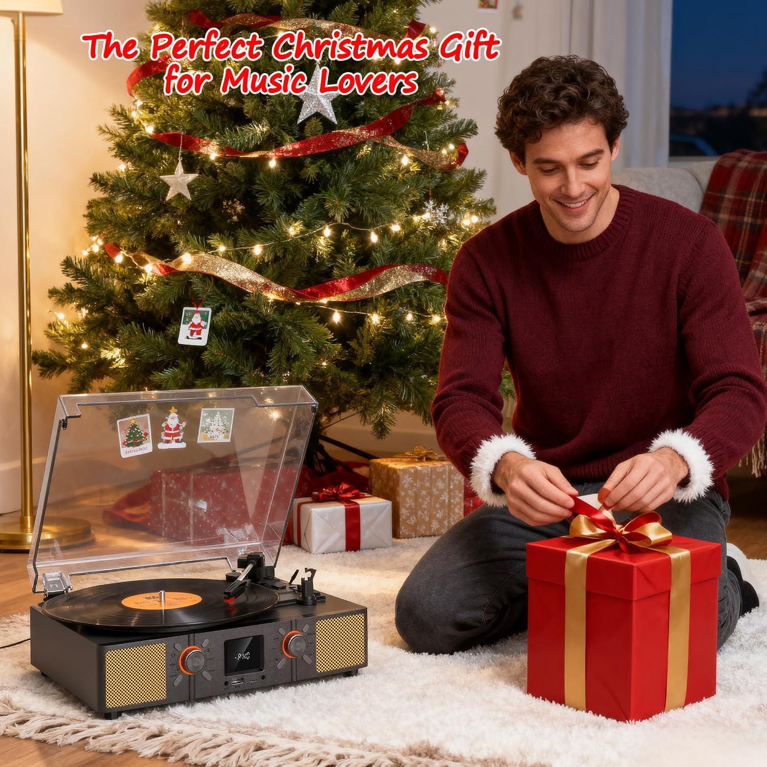 Reproductor de Vinilo Bluetooth VICTRESS SON1+TE-2032GY 3 Velocidades