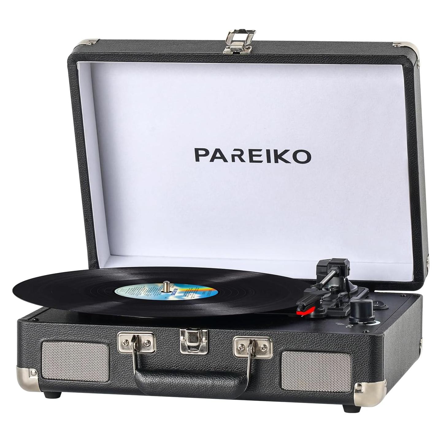 Reproductor de Vinilo PAREIKO T316 Bluetooth 3 Velocidades