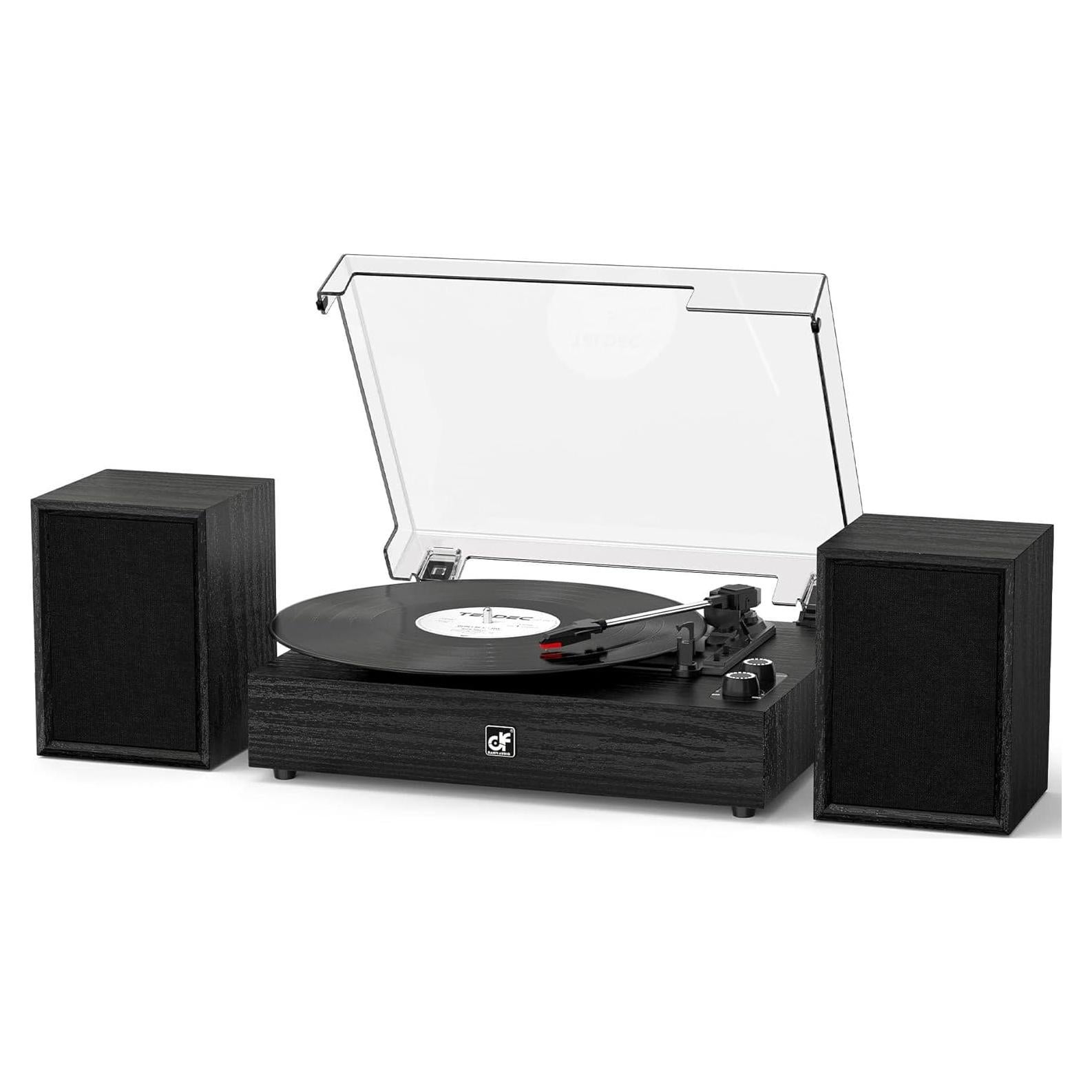 Reproductor de Vinilo DANFI AUDIO TE-2028 30W Bluetooth Madera Negra
