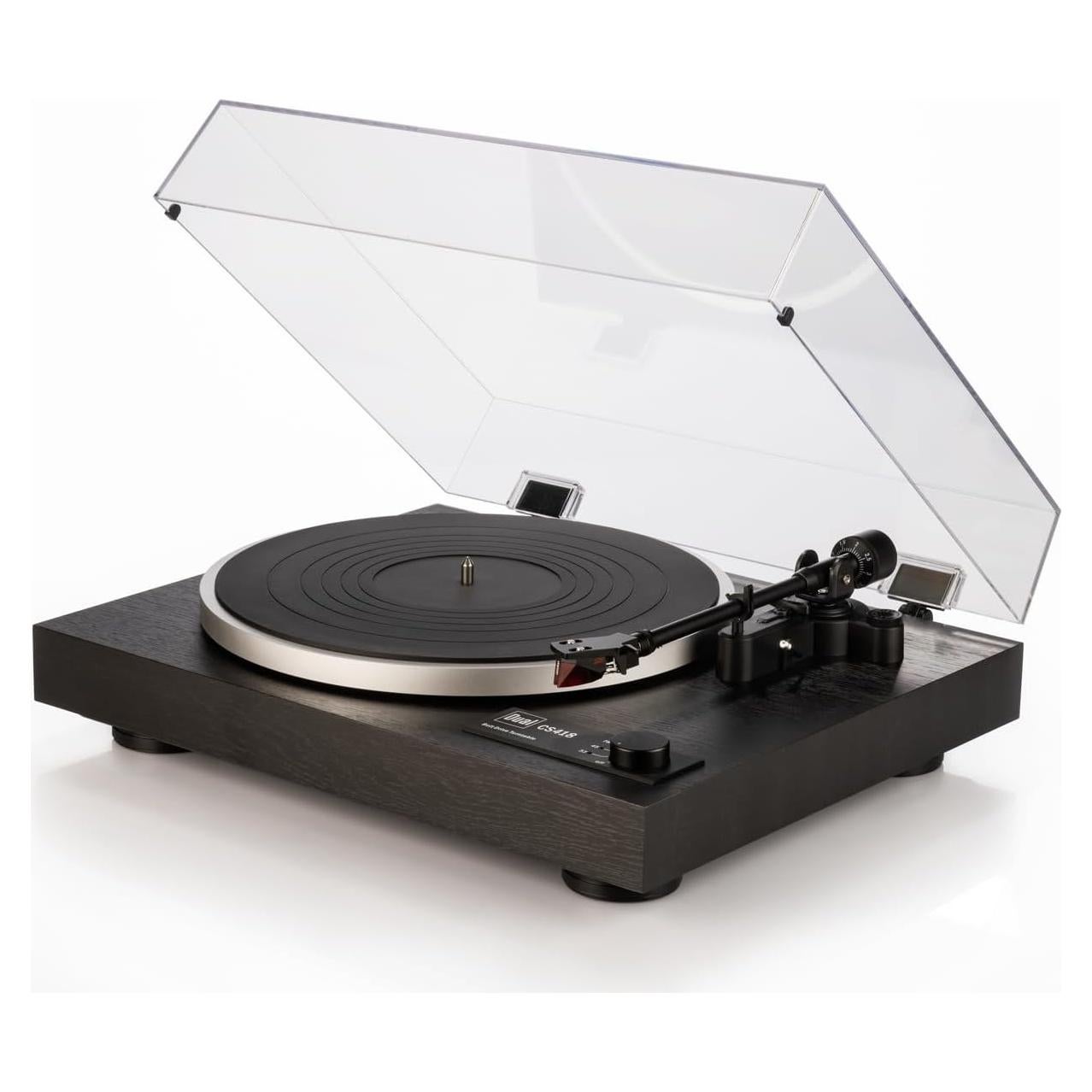 Tocadiscos Manual de Correa Dual CS 418 Negro 5.8 kg