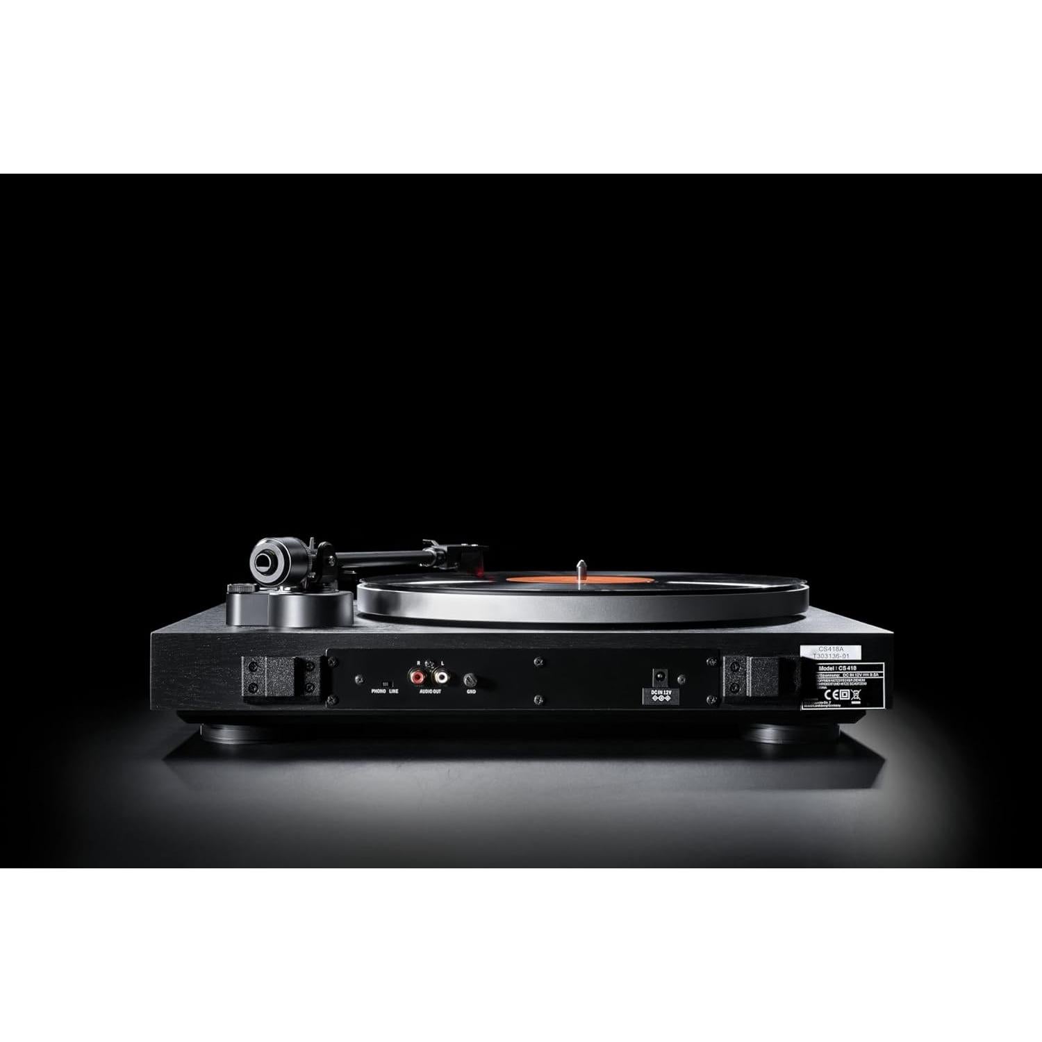 Tocadiscos Manual de Correa Dual CS 418 Negro 5.8 kg