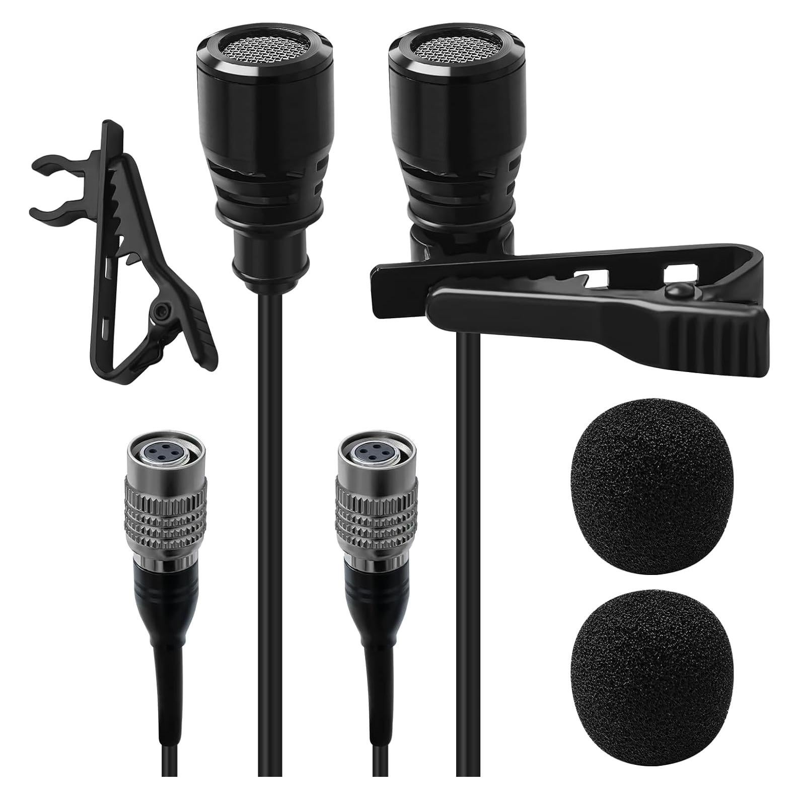 Paquete de 2 Micrófonos Lavalier Akoree con Conector Hirose