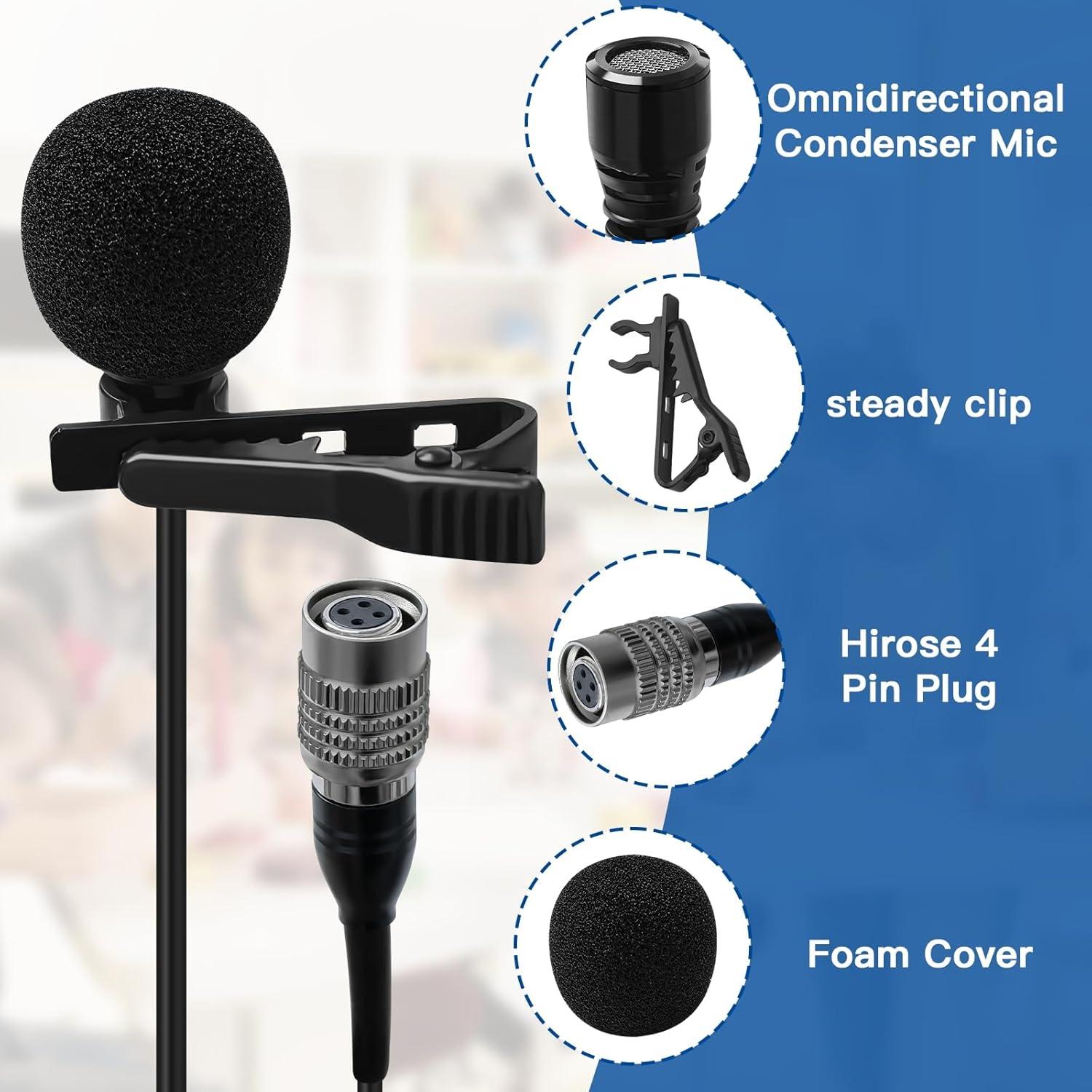 Paquete de 2 Micrófonos Lavalier Akoree con Conector Hirose