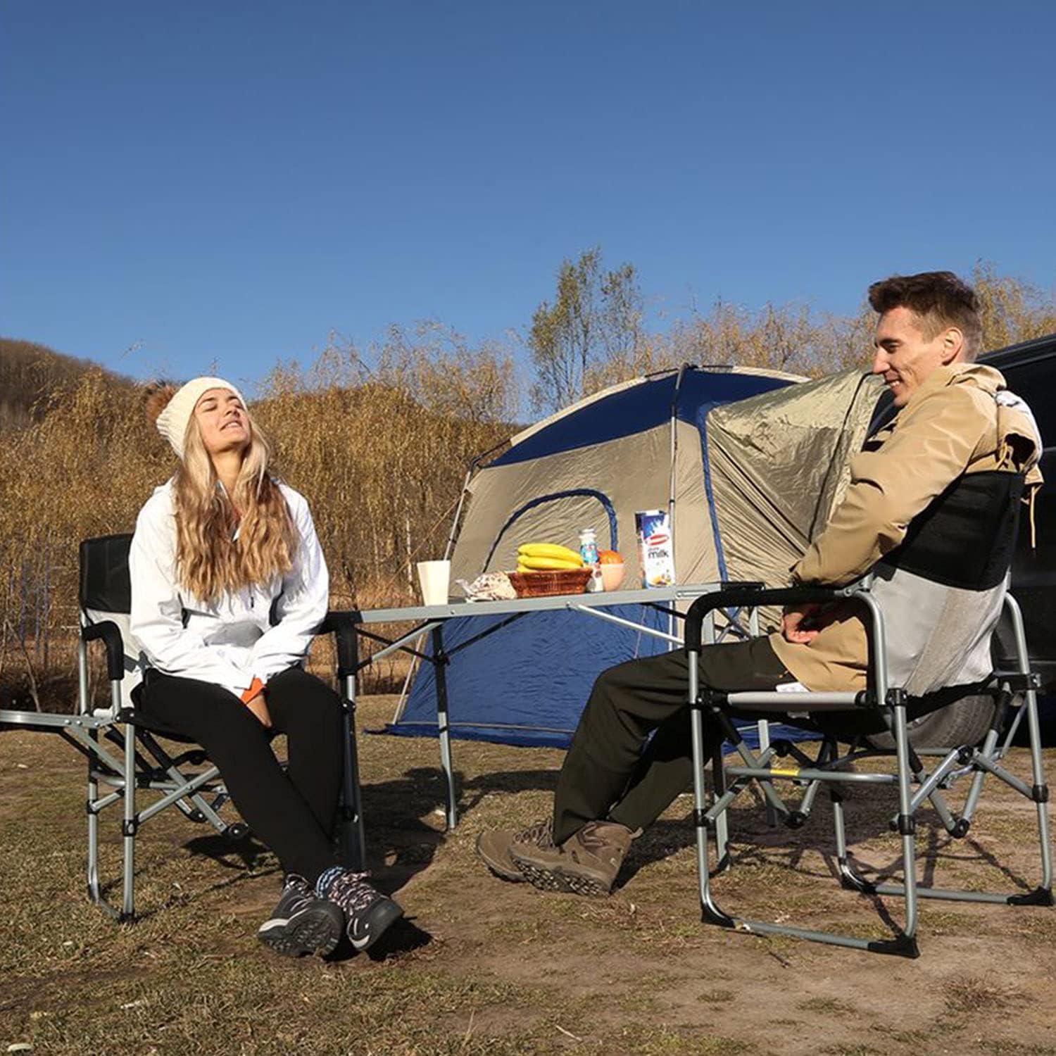 Silla de Camping Plegable KingCamp con Mesa Lateral