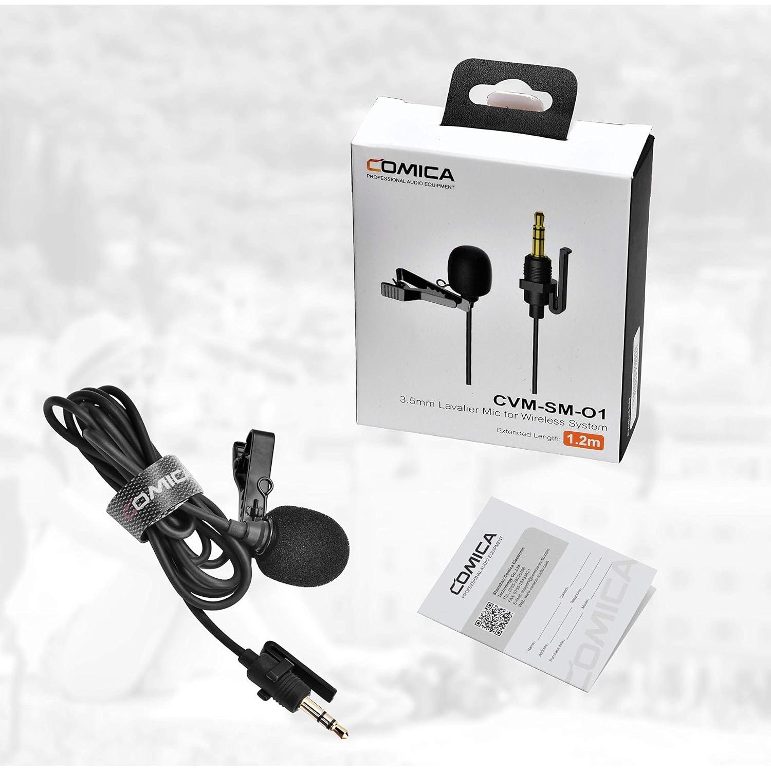 Micrófono Lavalier Comica CVM-SM-O1 Omnidireccional 1.2m