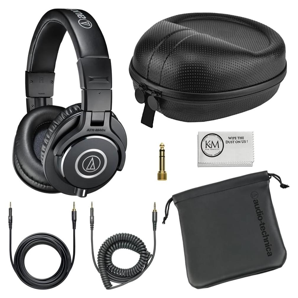 Auriculares de Monitoreo Audio-Technica ATH-M40x + Estuche Duro