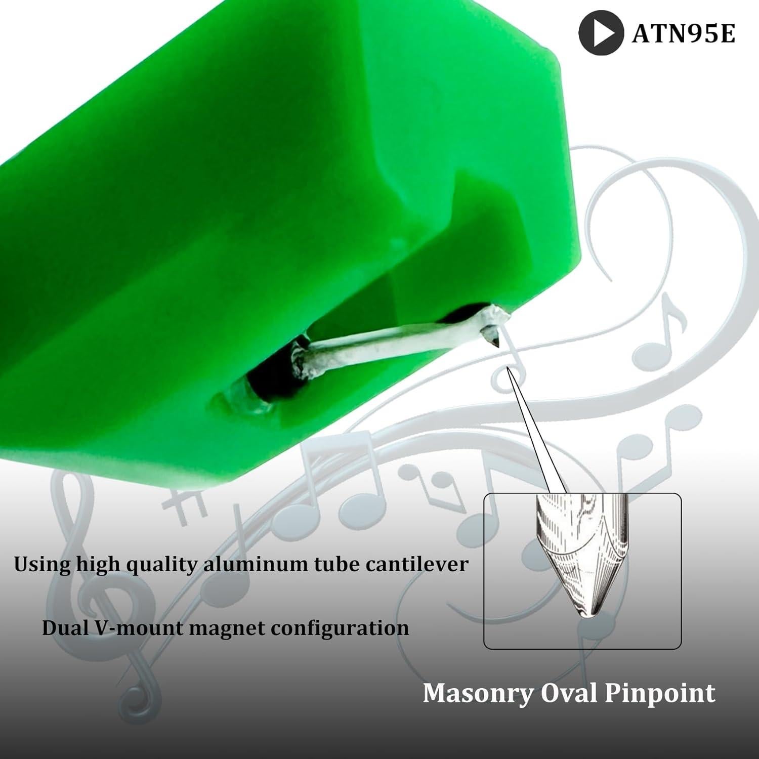 Estiló de Reemplazo ATN95E Audio-Technica + Cepillo de Limpieza