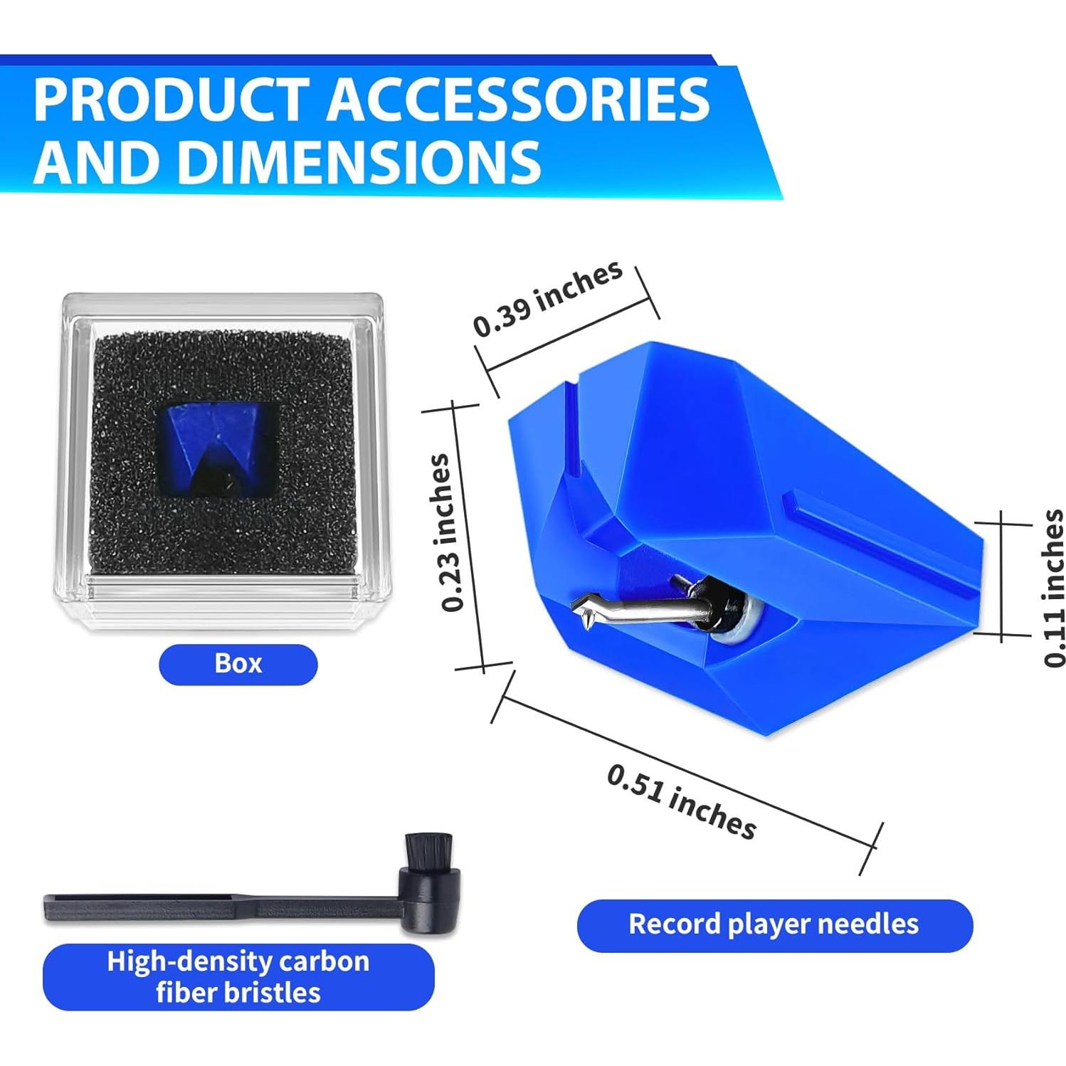 Aguja de Tocadiscos ATN95E Audio-Technica Azul - Reemplazo VM95