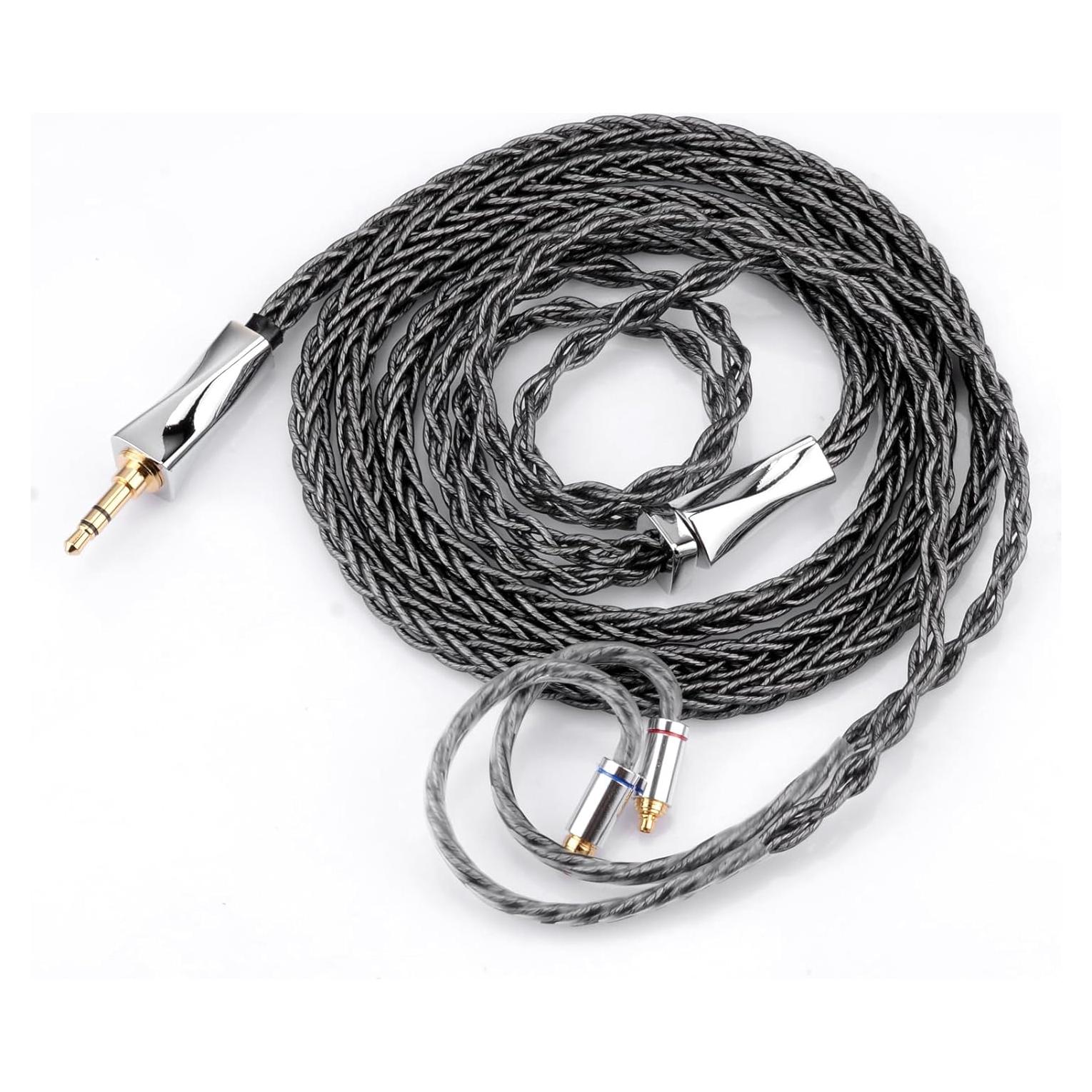 Cable MMCX FAAEAL 1.5m Cobre Cristalino 8N 3.5mm para Auriculares