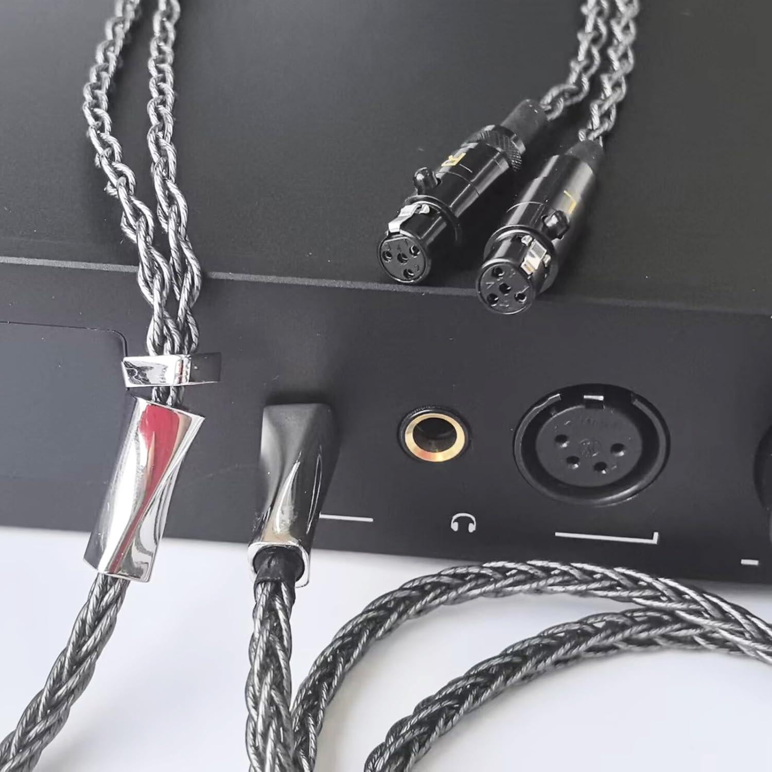 Cable de Audio FAAEAL 8N Plata Pura 1.5m 4.4mm para Audeze