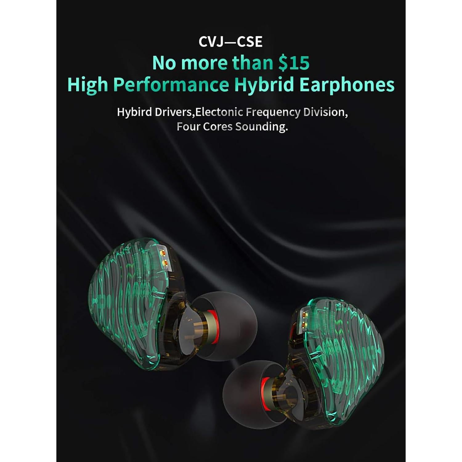 Auriculares In-Ear HiFi FEDAI CVJ CSE 10mm con Cable Desmontable