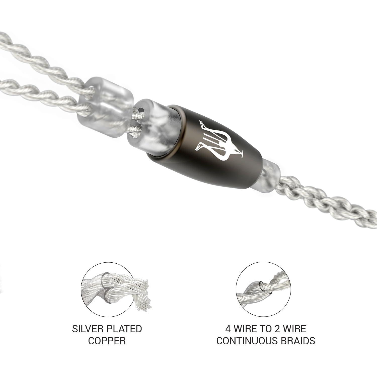 Cable de Reemplazo MMCX Meze Audio 3.5mm 1.2m HiFi Plata