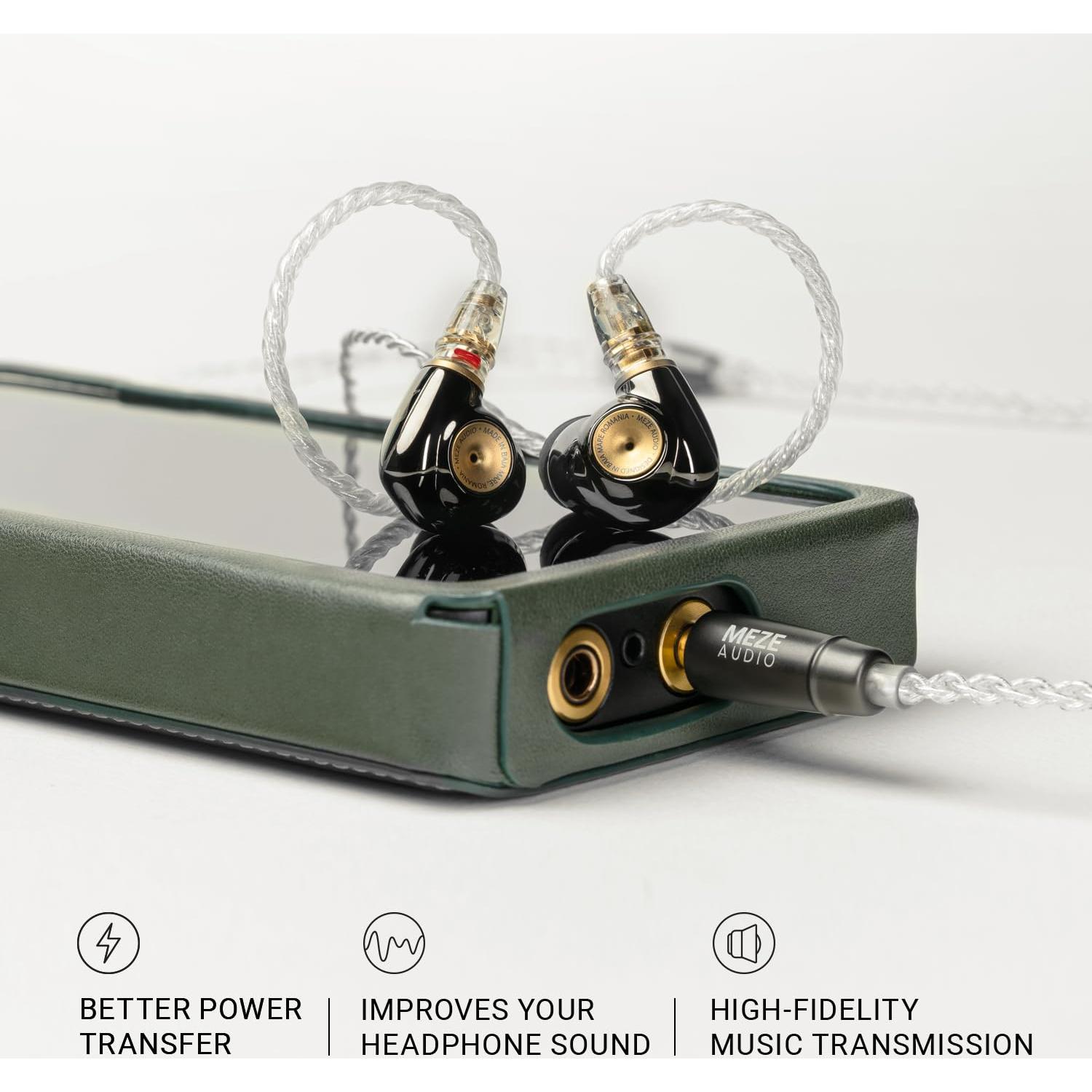 Cable de Reemplazo MMCX Meze Audio 3.5mm 1.2m HiFi Plata