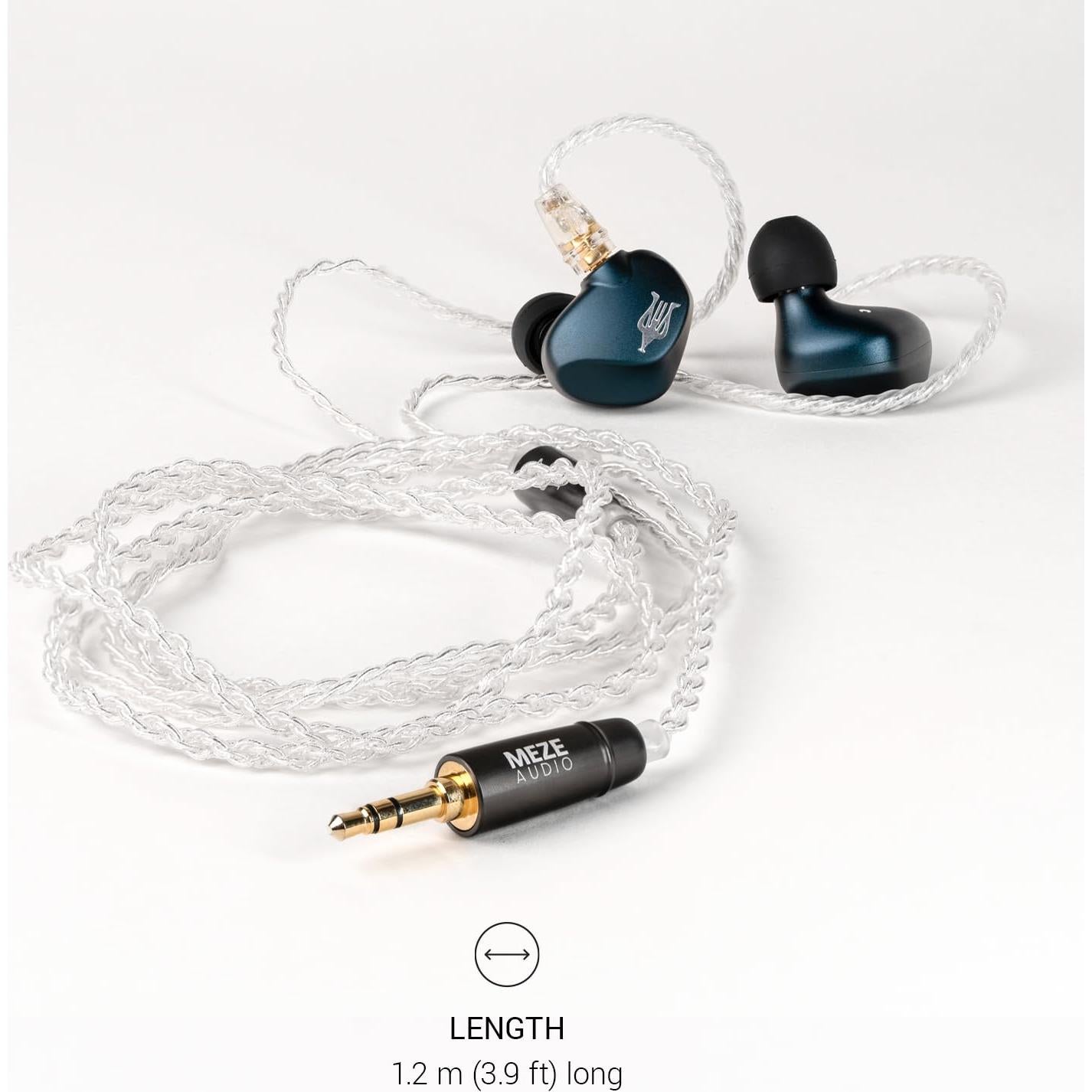 Cable de Reemplazo MMCX Meze Audio 3.5mm 1.2m HiFi Plata