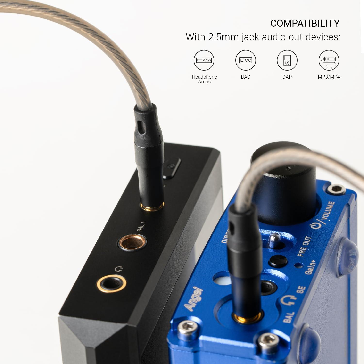 Cable Balanceado Mejorado Meze Audio 2.5mm a 3.5mm 1.5m