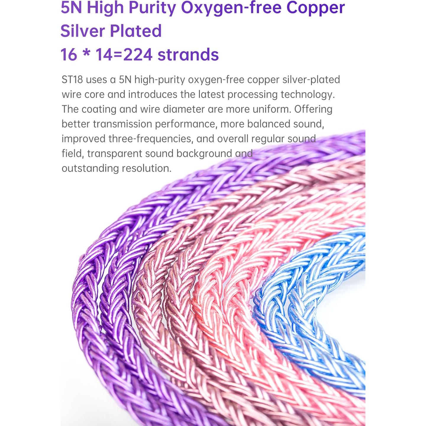 Cable IEM Keephifi ST18 2PIN 3.5mm Cobre Baquelitado Colorido