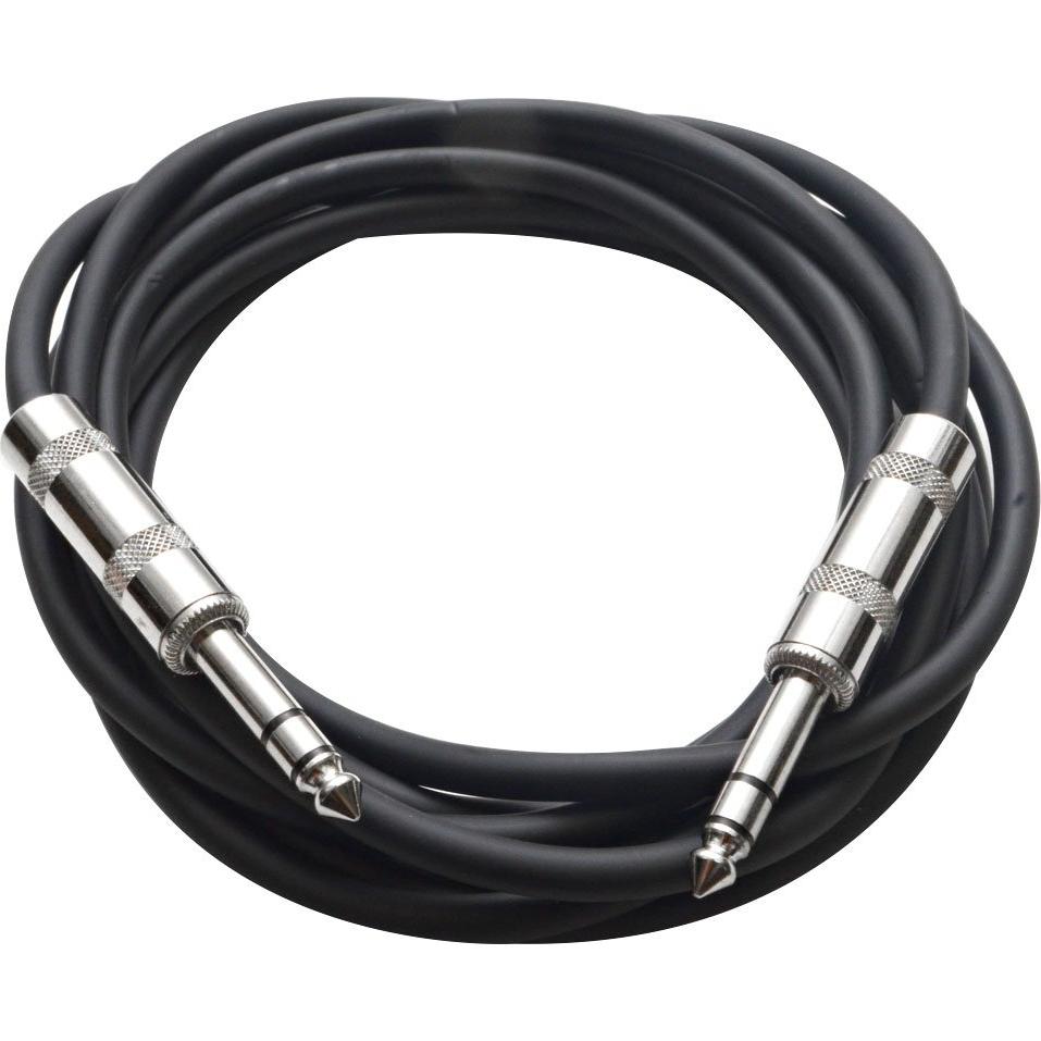 Cables de parche TRS 1/4" Seismic Audio 3.05m Paquete de 6