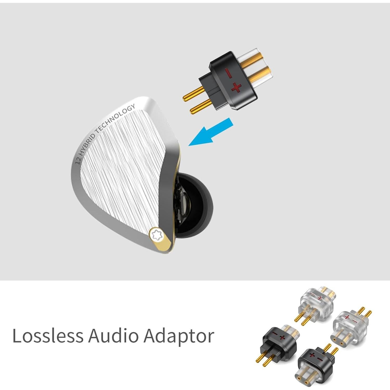 Adaptador de Auriculares QDC 2PIN a 0.78 2PIN Negro OKCSC