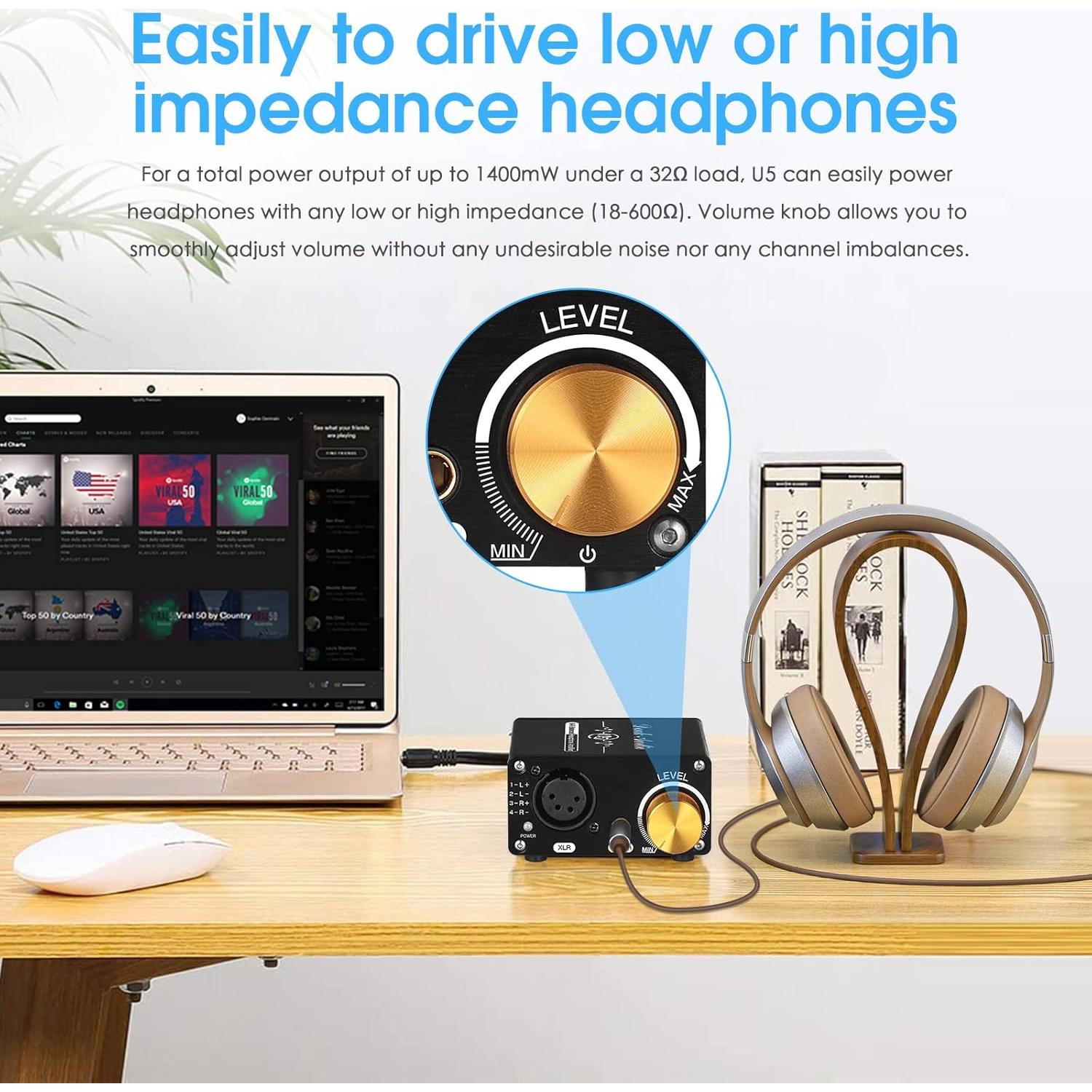 Amplificador de Auriculares Balanceado Douk Audio U5 Mini 1400mW