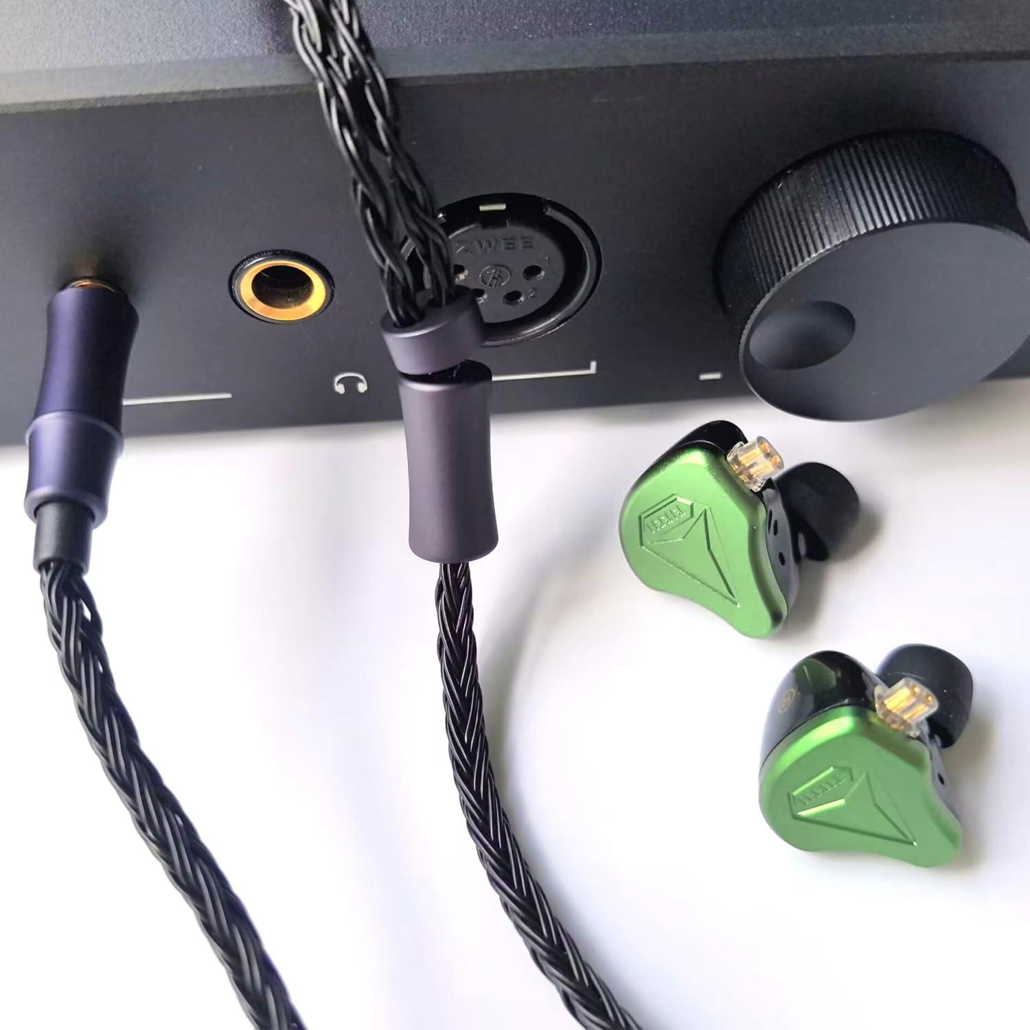 Cable de Auriculares Fezzlo 16 Núcleos Plata 1.5m 3.5mm Negro