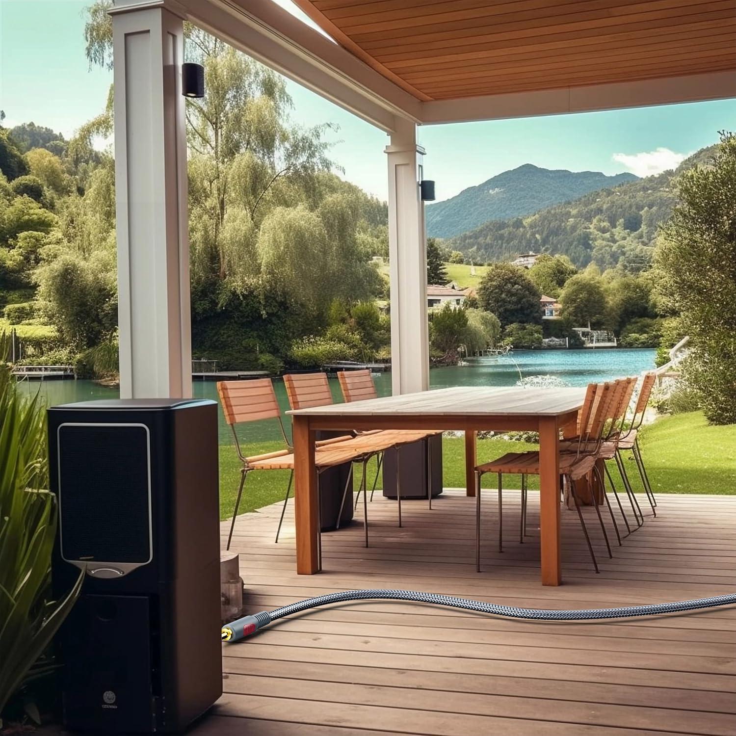 Cable Auxiliar 150 pies Ruaeoda 3.5mm Macho a Macho Trenzado